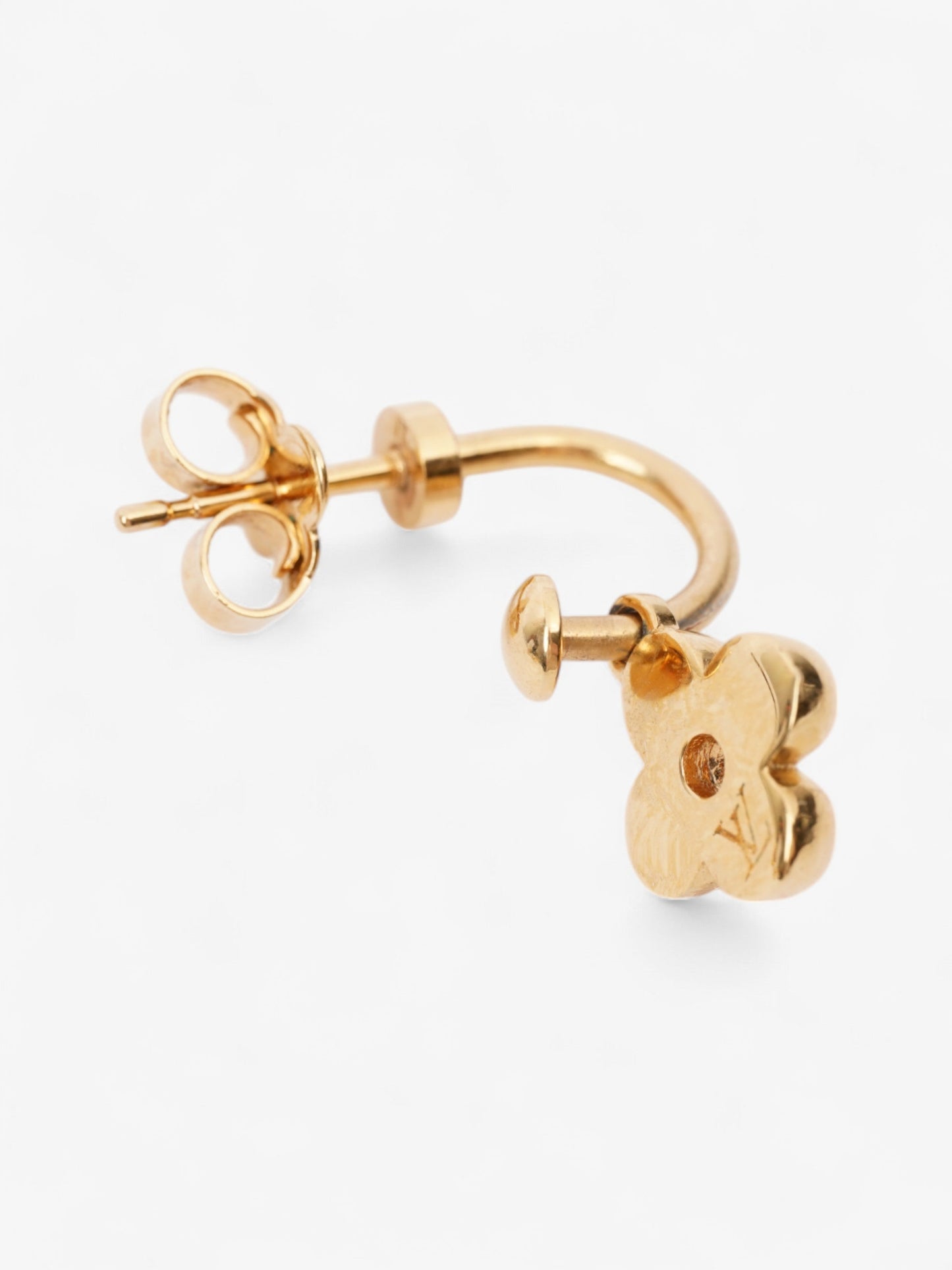 Louis Vuitton Dreille Blooming Piercing Earrings Gold Gold Plated