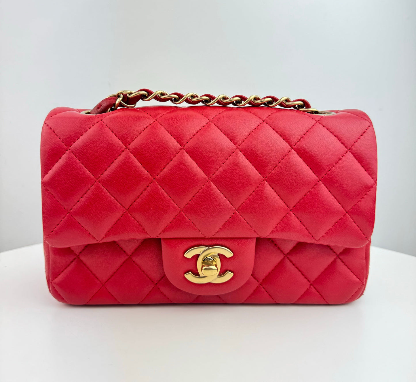 Chanel Classic Mini Flap Bag in Red