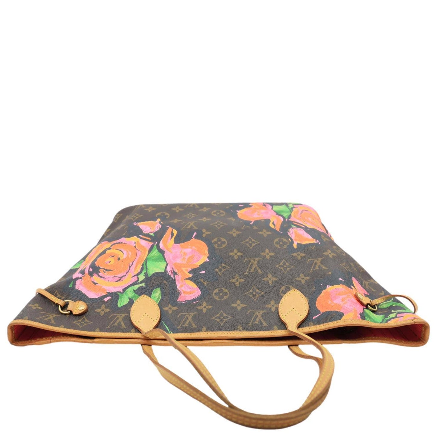 LOUIS VUITTON Neverfull MM Roses Monogram Canvas Shoulder Bag Brown