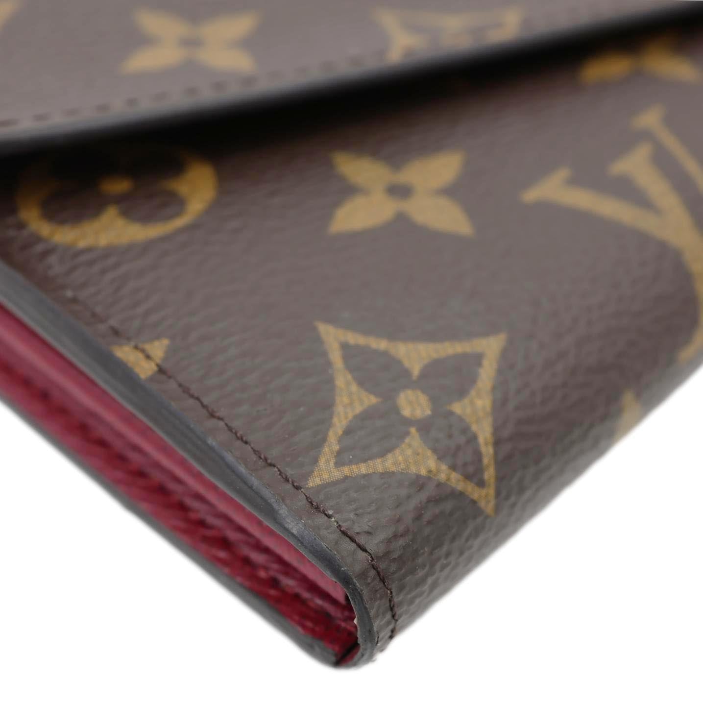 LOUIS VUITTON Sarah Monogram Canvas Wallet Red
