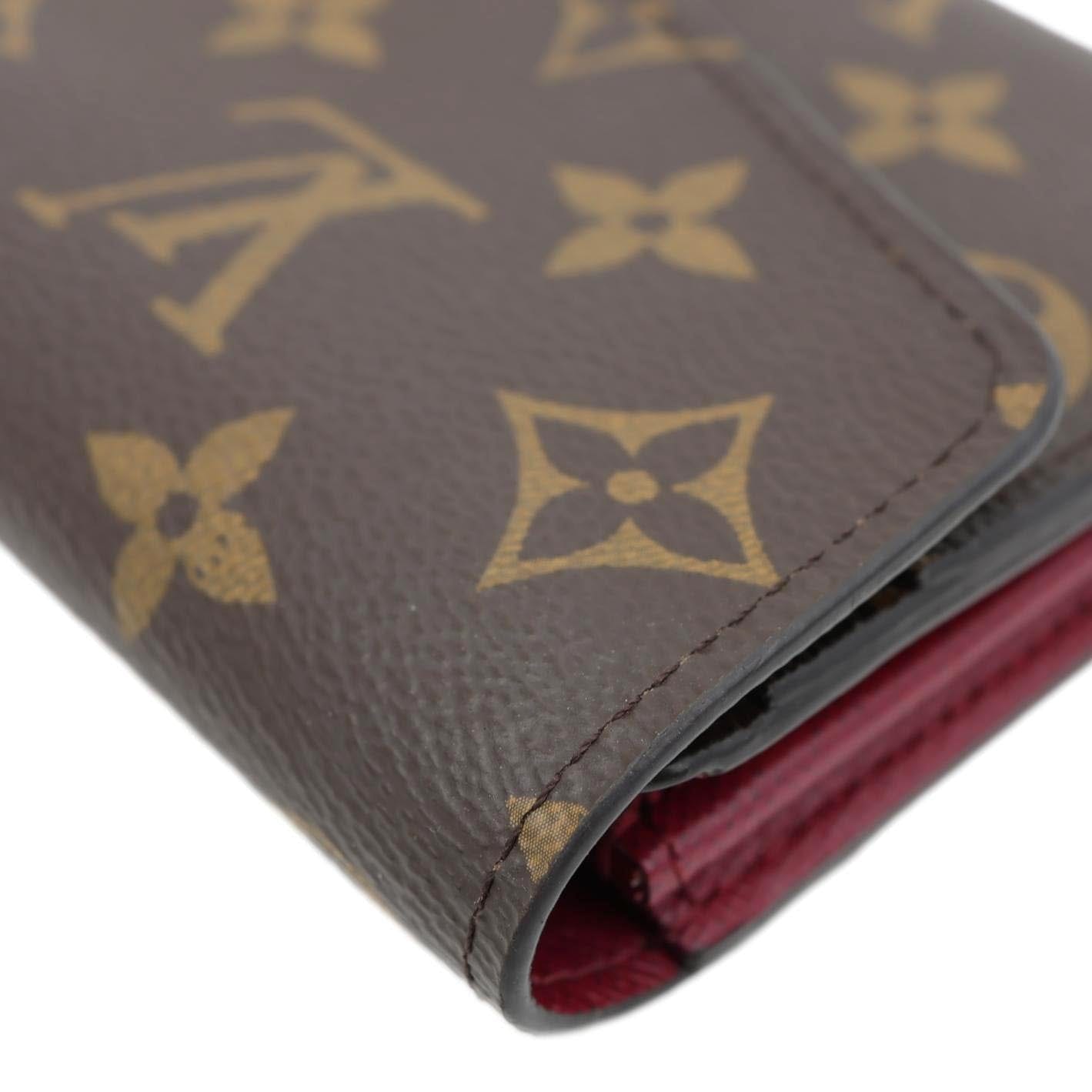 LOUIS VUITTON Sarah Monogram Canvas Wallet Red