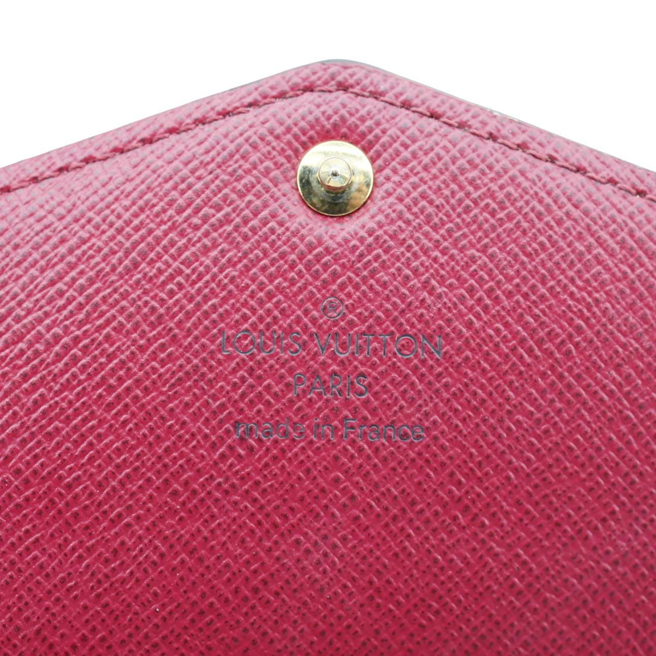 LOUIS VUITTON Sarah Monogram Canvas Wallet Red