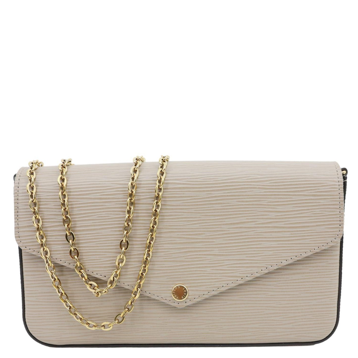 LOUIS VUITTON Felicie Pochette Epi Leather Crossbody Bag Beige