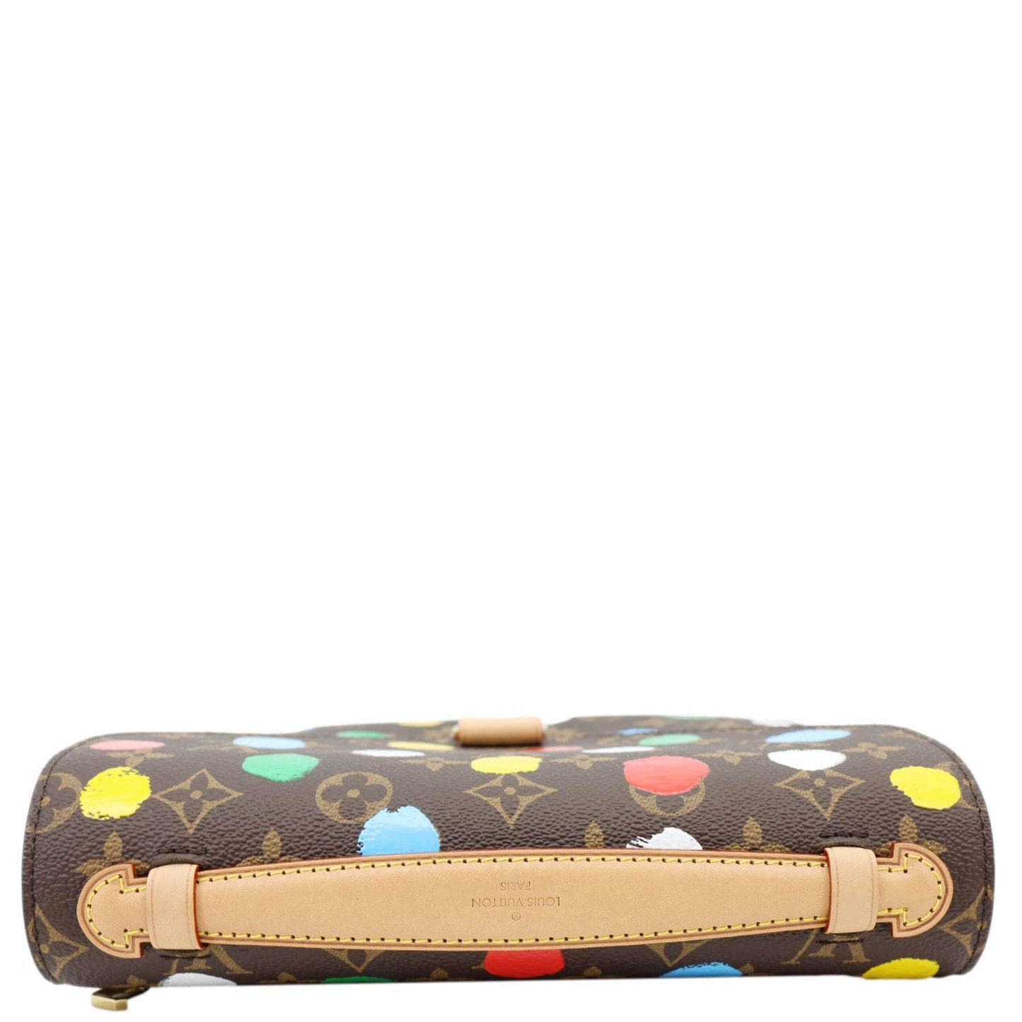 LOUIS VUITTON LV x YK Dots Metis Pochette Monogram Painted Dots Crossbody Bag Brown