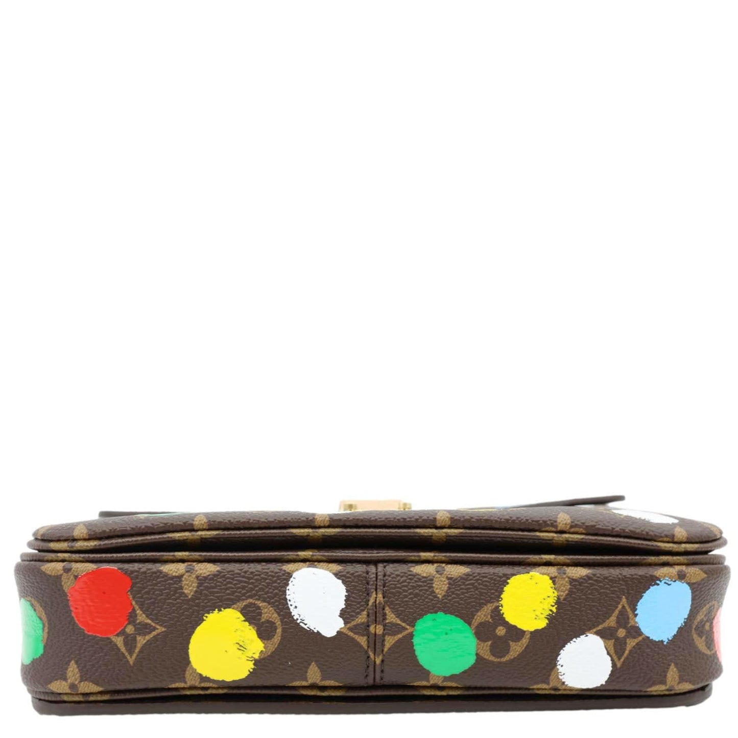 LOUIS VUITTON LV x YK Dots Metis Pochette Monogram Painted Dots Crossbody Bag Brown