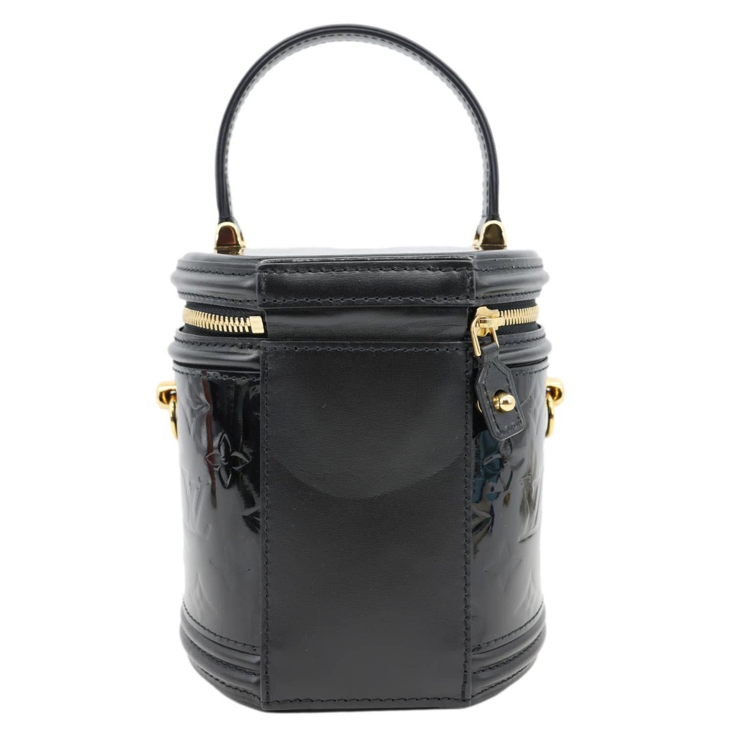 LOUIS VUITTON Cannes Magnetique Monogram Vernis Shoulder Bag Black