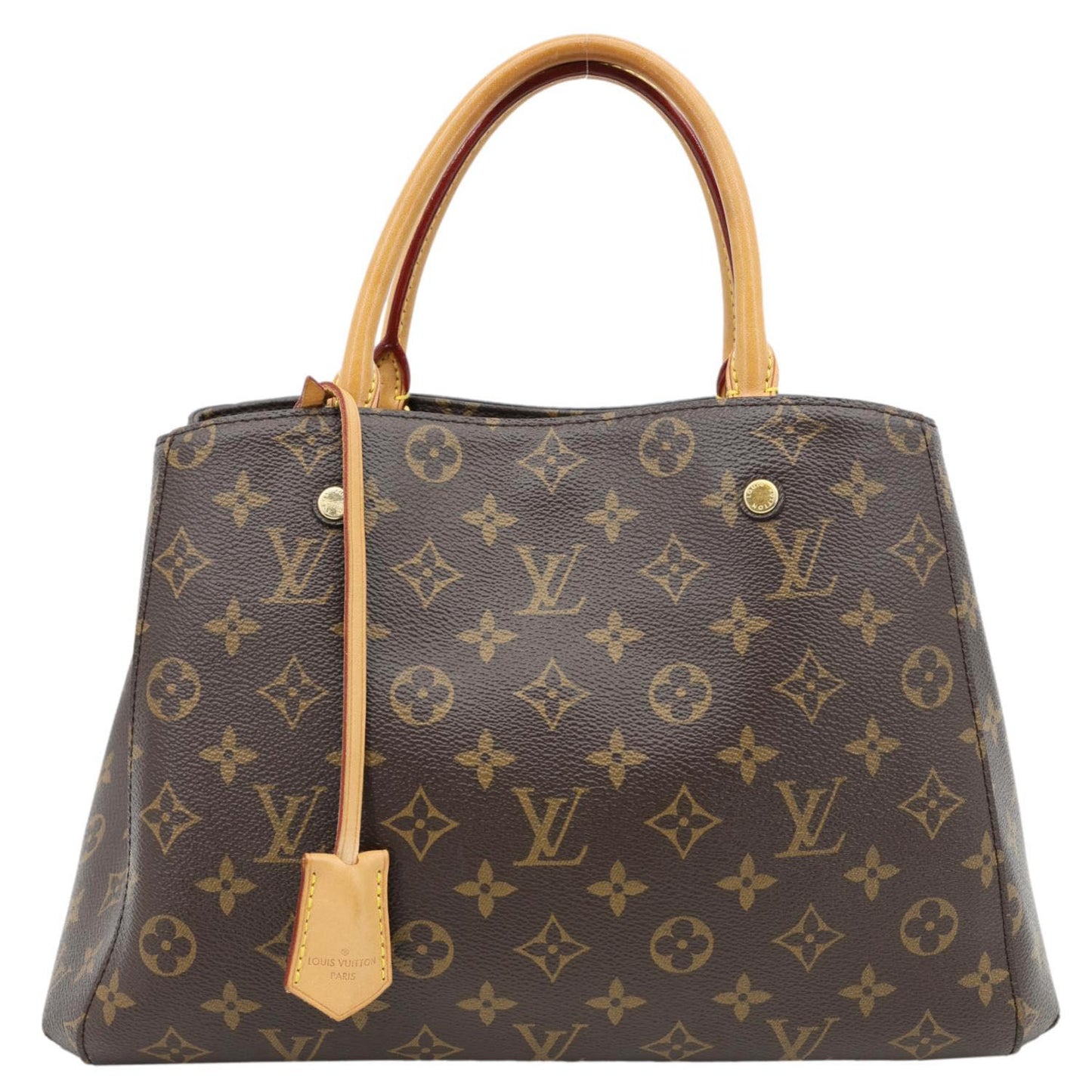 LOUIS VUITTON Montaigne MM Monogram Canvas Shoulder Bag Brown