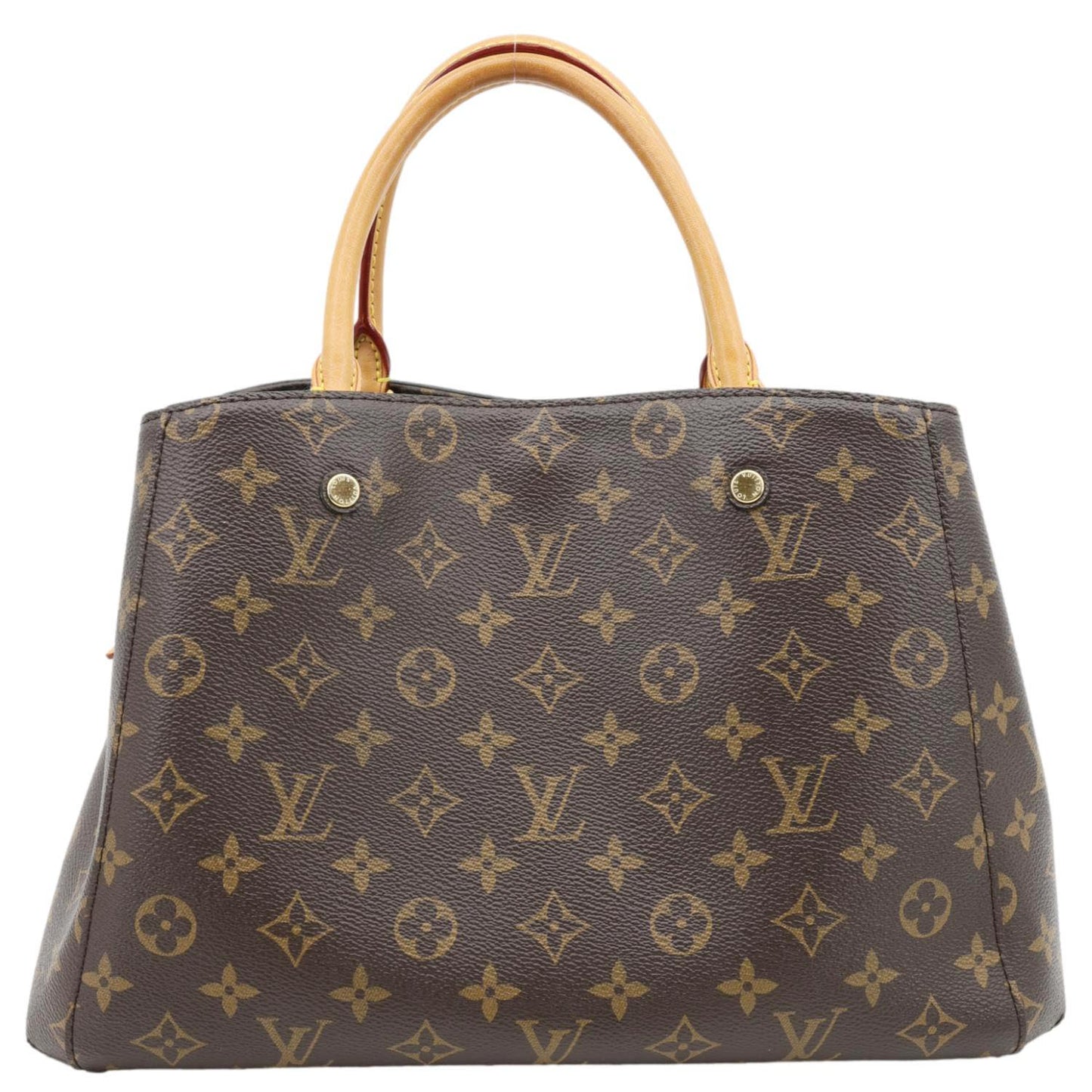 LOUIS VUITTON Montaigne MM Monogram Canvas Shoulder Bag Brown