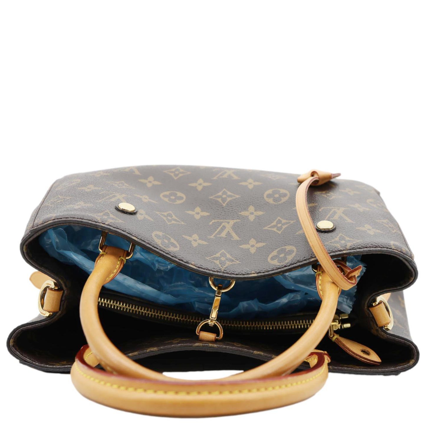 LOUIS VUITTON Montaigne MM Monogram Canvas Shoulder Bag Brown