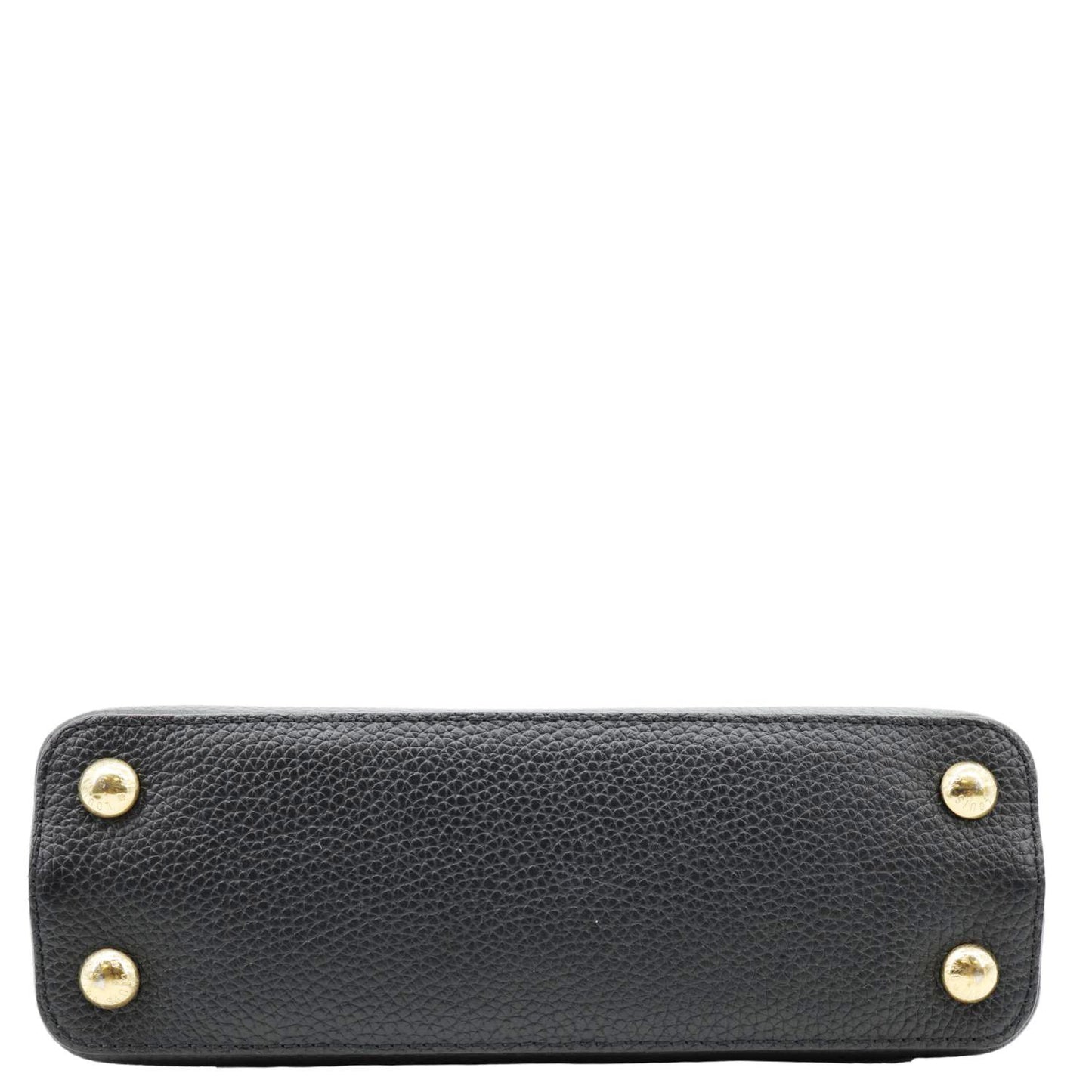 LOUIS VUITTON Capucines BB Taurillon Leather Satchel Bag Black
