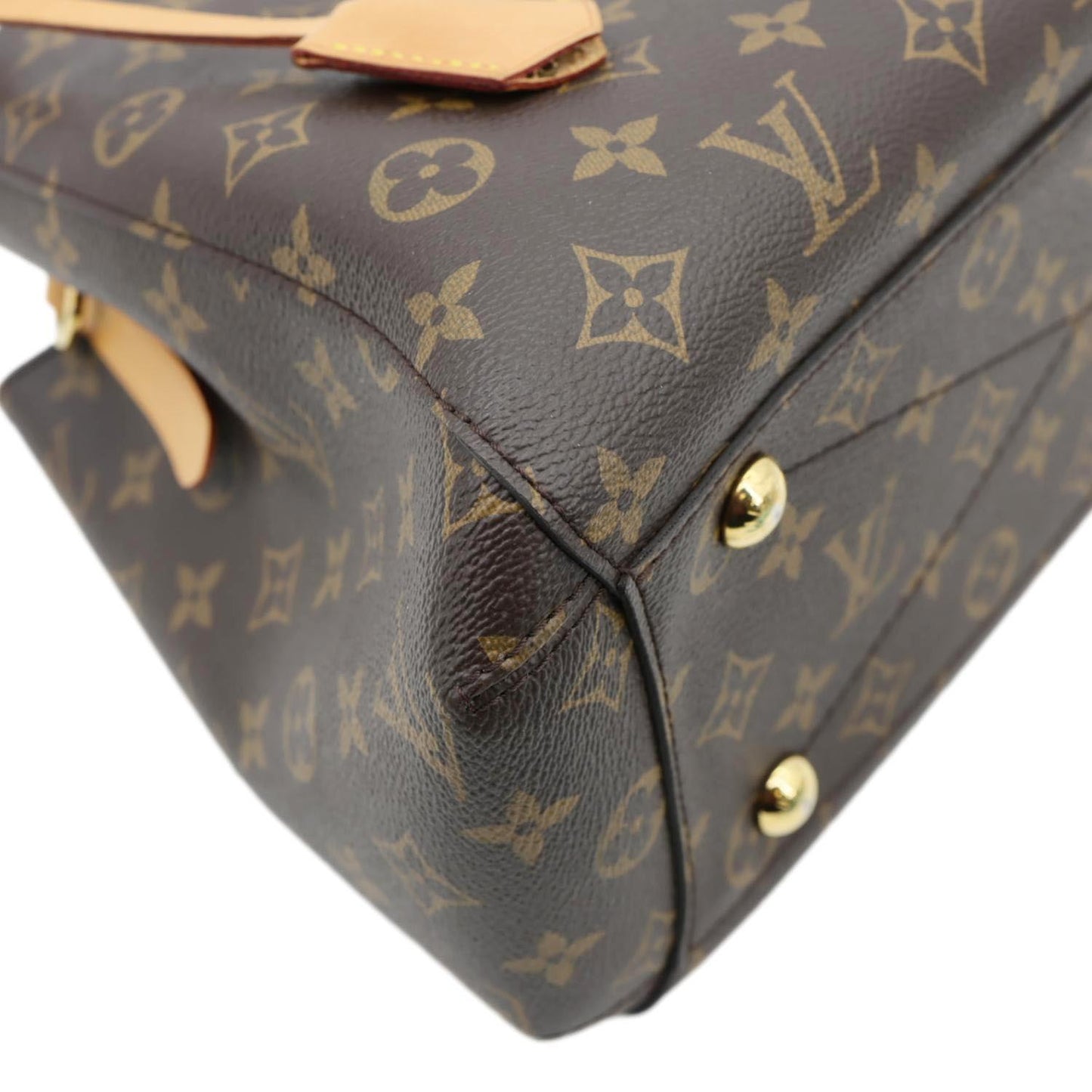 LOUIS VUITTON Montaigne MM Monogram Canvas Shoulder Bag Brown