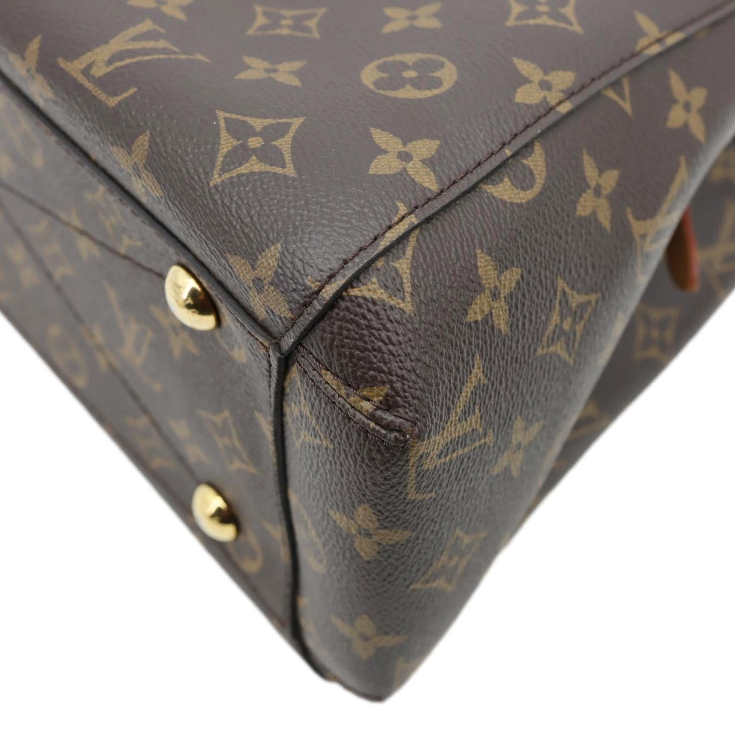LOUIS VUITTON Montaigne MM Monogram Canvas Shoulder Bag Brown