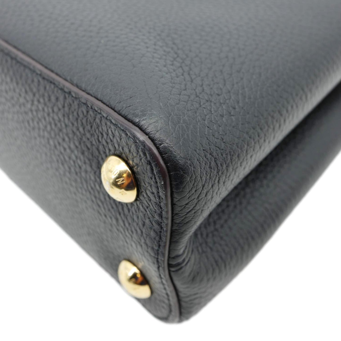LOUIS VUITTON Capucines BB Taurillon Leather Satchel Bag Black