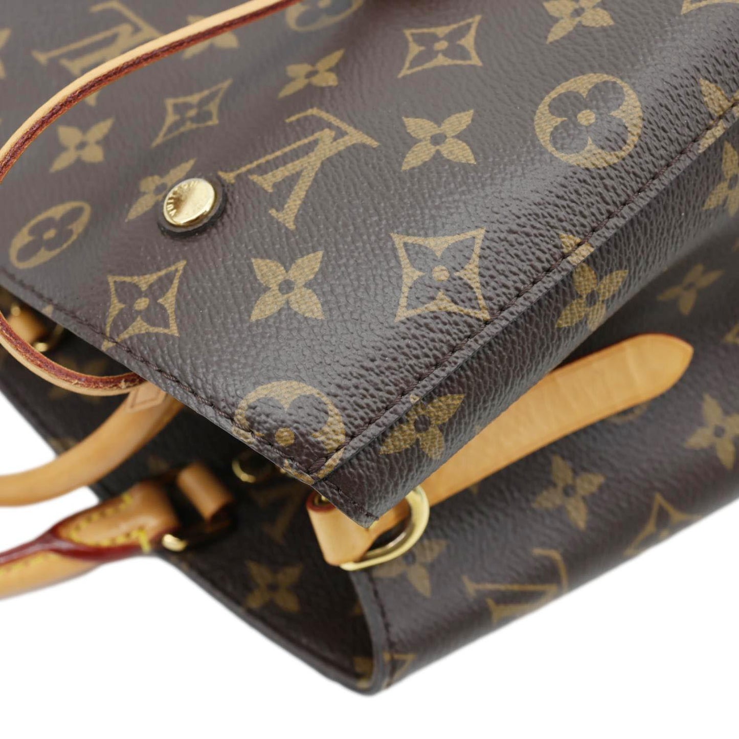 LOUIS VUITTON Montaigne MM Monogram Canvas Shoulder Bag Brown