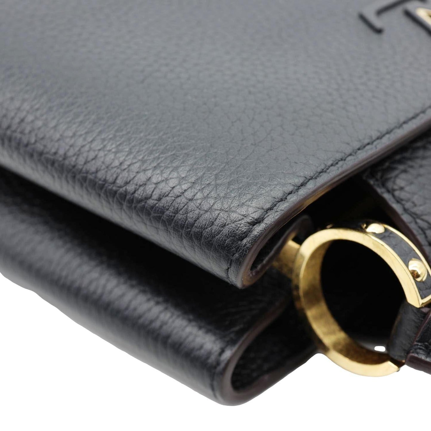 LOUIS VUITTON Capucines BB Taurillon Leather Satchel Bag Black