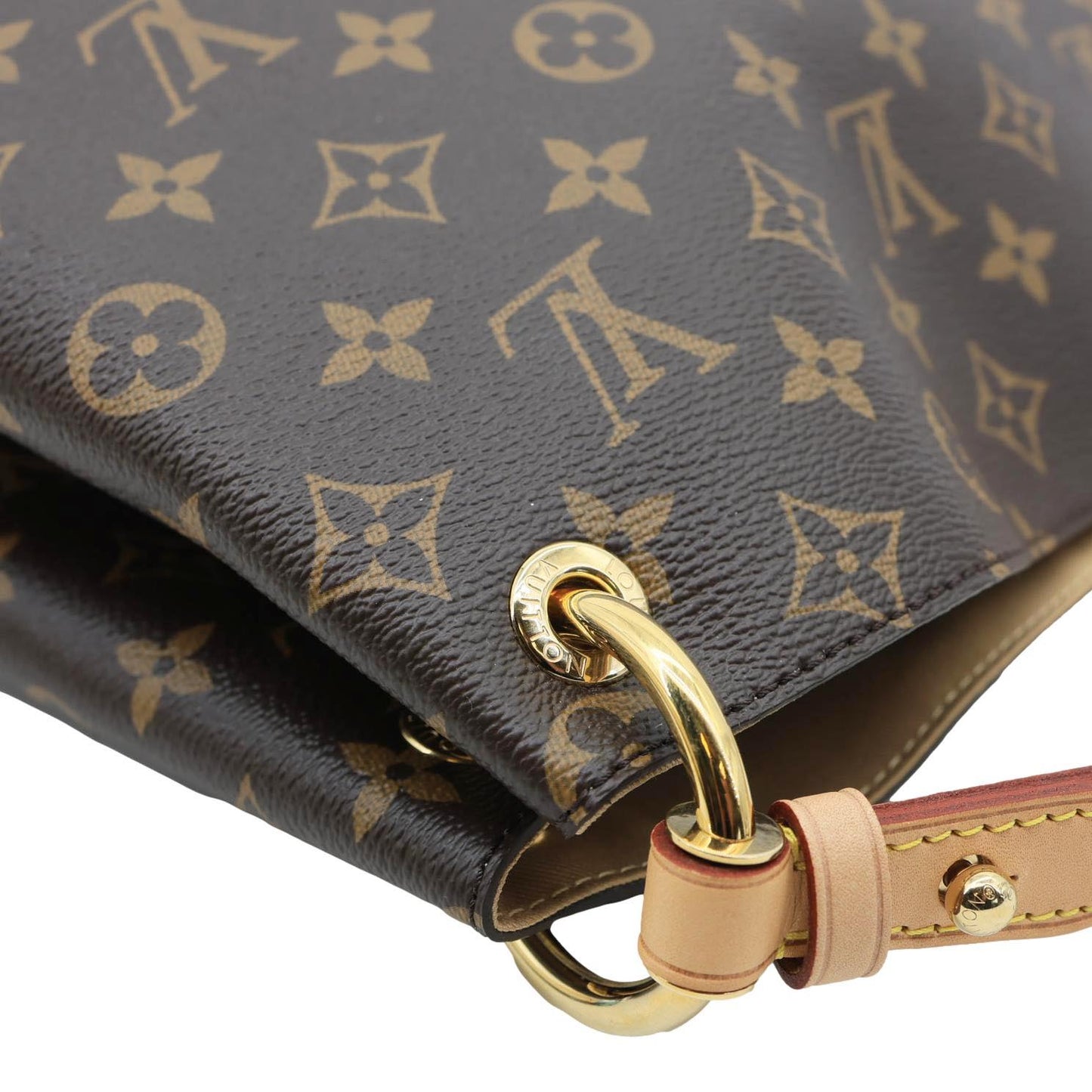 LOUIS VUITTON Graceful MM Monogram Canvas Shoulder Bag Brown