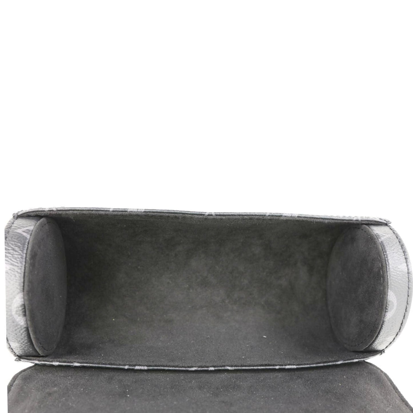 LOUIS VUITTON 3 Watch Case Monogram Eclipse Pouch Black