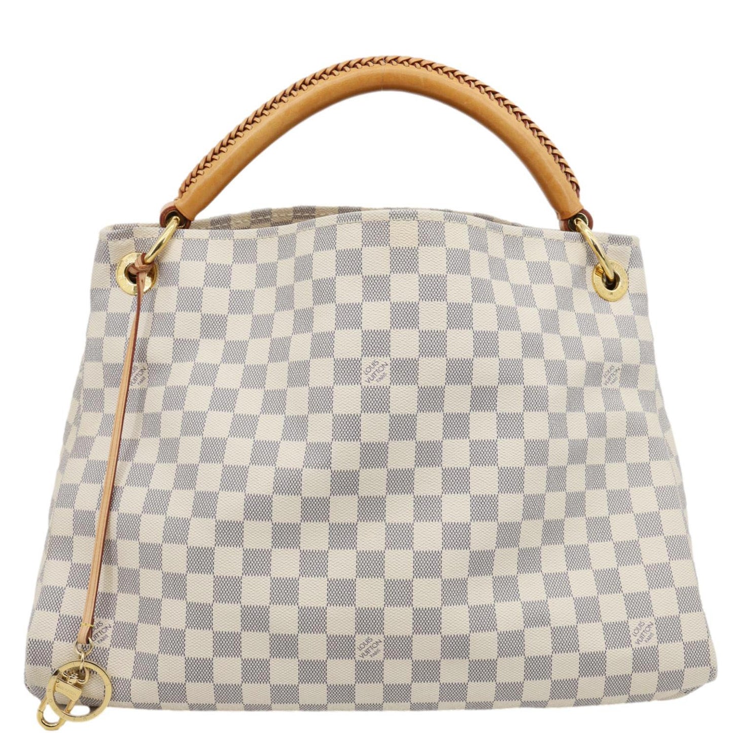 LOUIS VUITTON Artsy MM Damier Azur Hobo Bag White