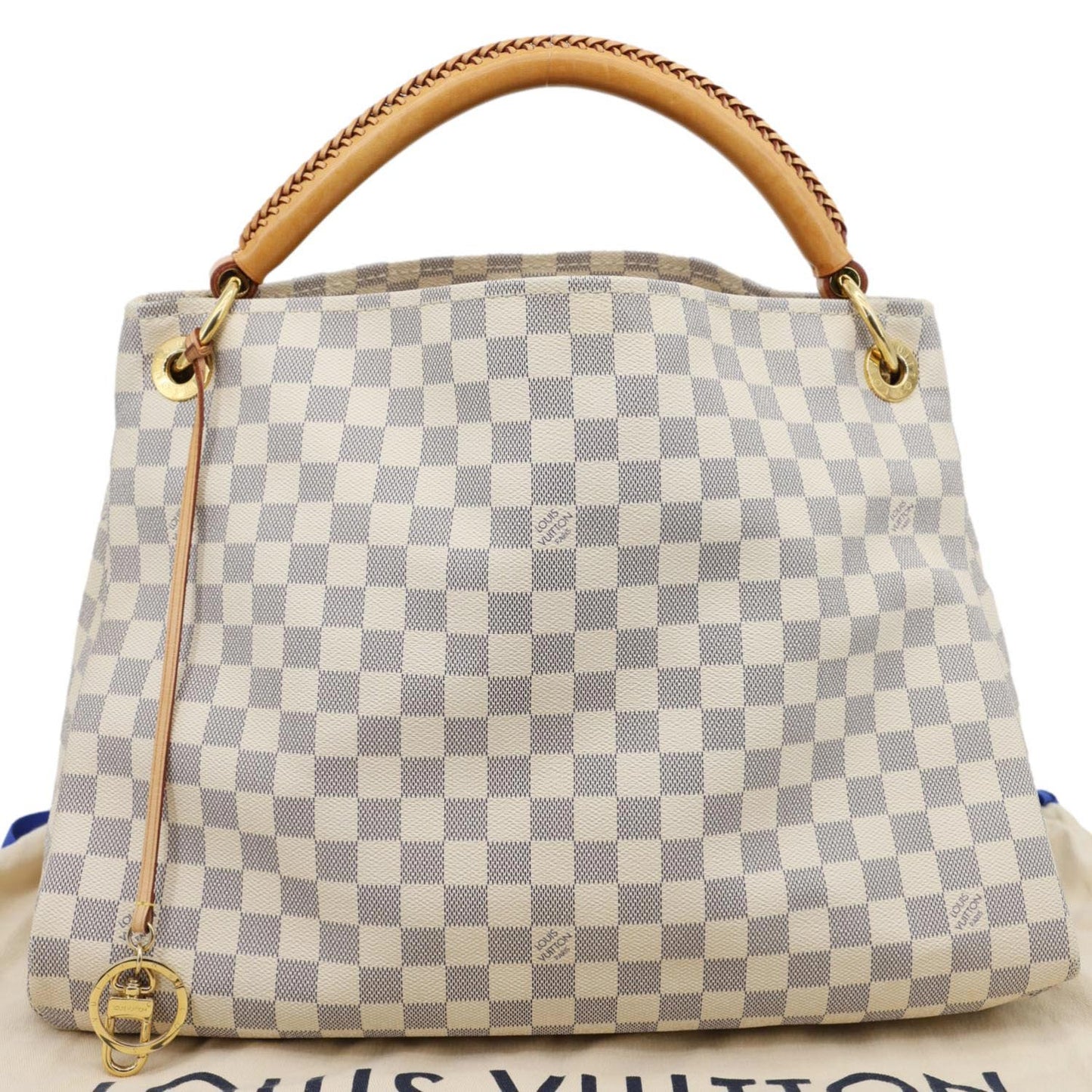 LOUIS VUITTON Artsy MM Damier Azur Hobo Bag White