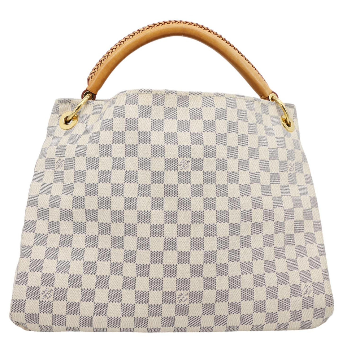 LOUIS VUITTON Artsy MM Damier Azur Hobo Bag White