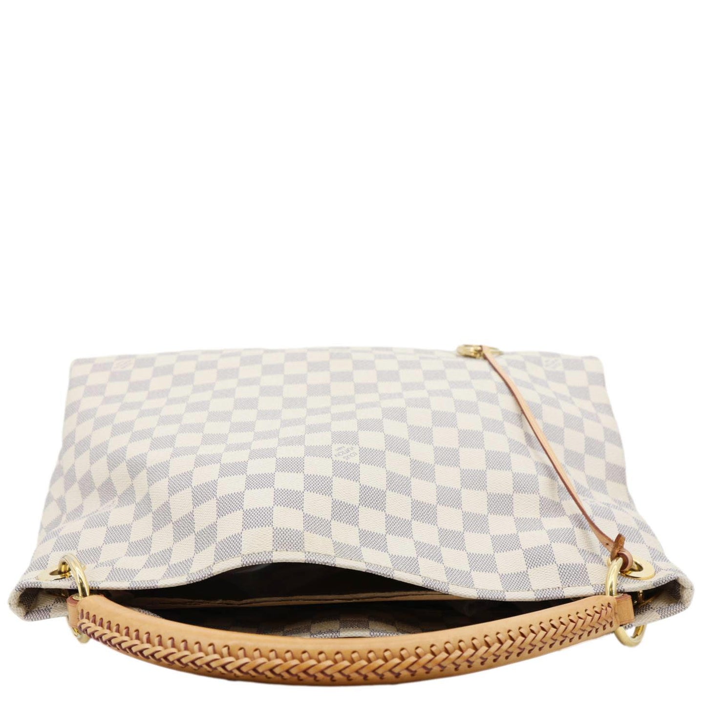 LOUIS VUITTON Artsy MM Damier Azur Hobo Bag White