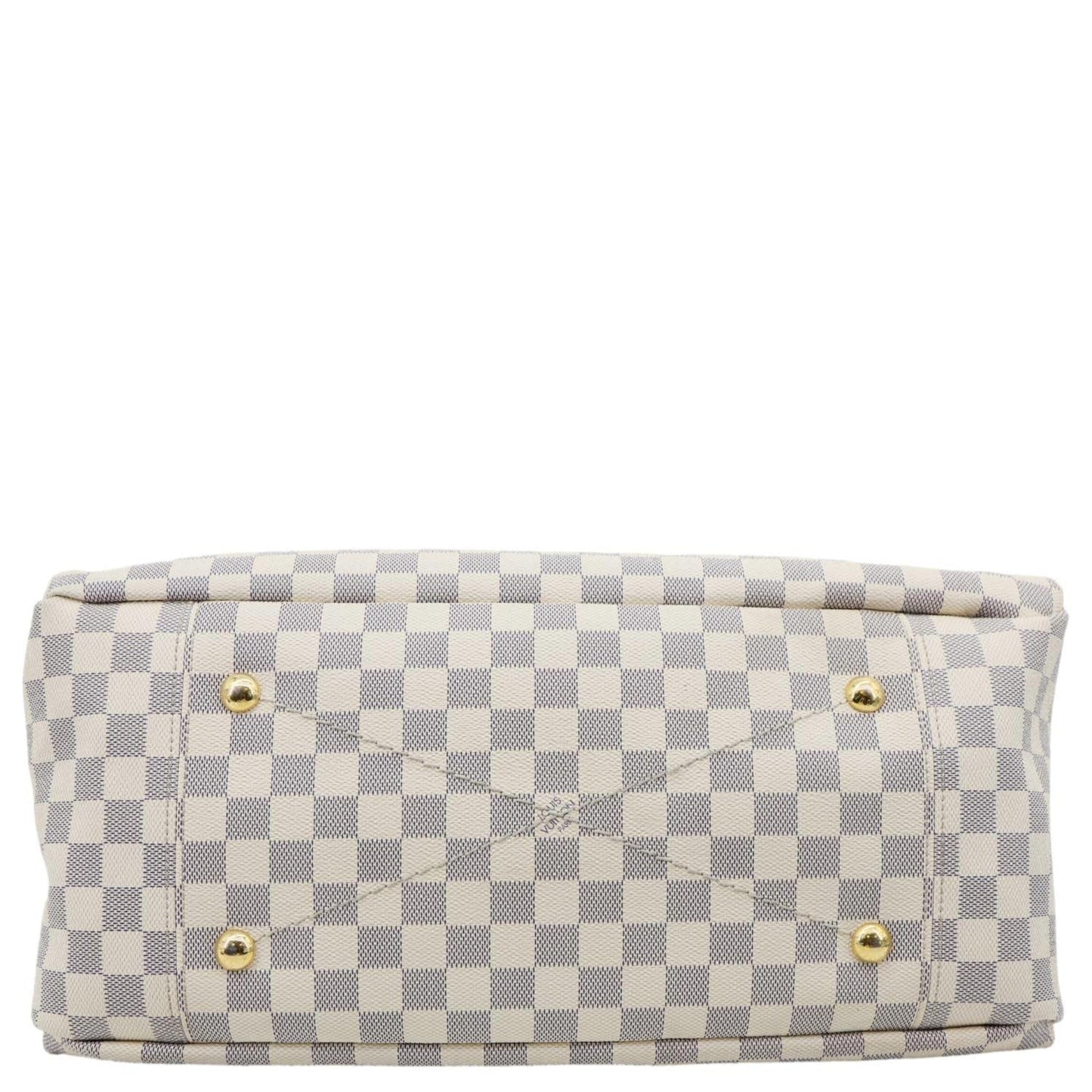 LOUIS VUITTON Artsy MM Damier Azur Hobo Bag White