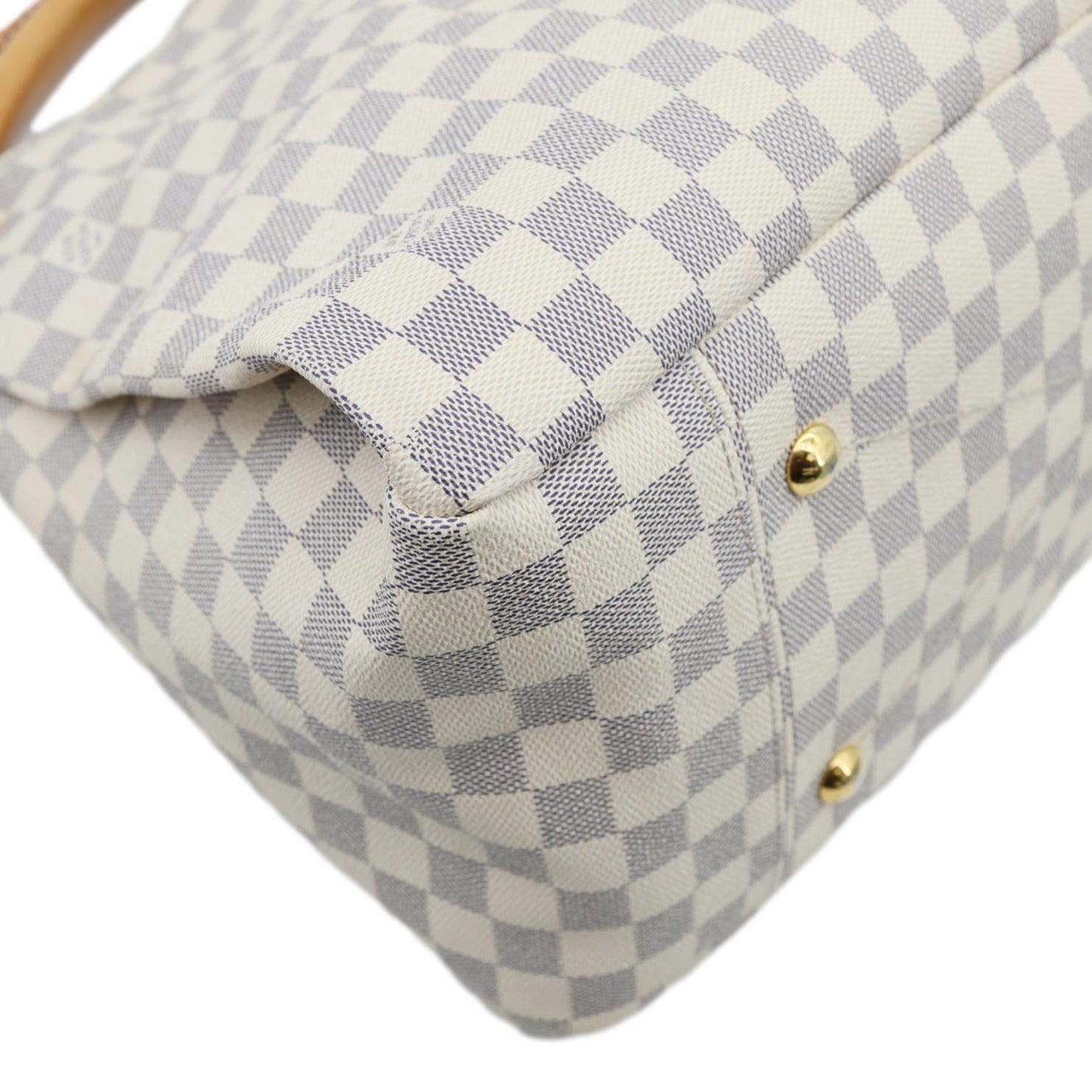 LOUIS VUITTON Artsy MM Damier Azur Hobo Bag White