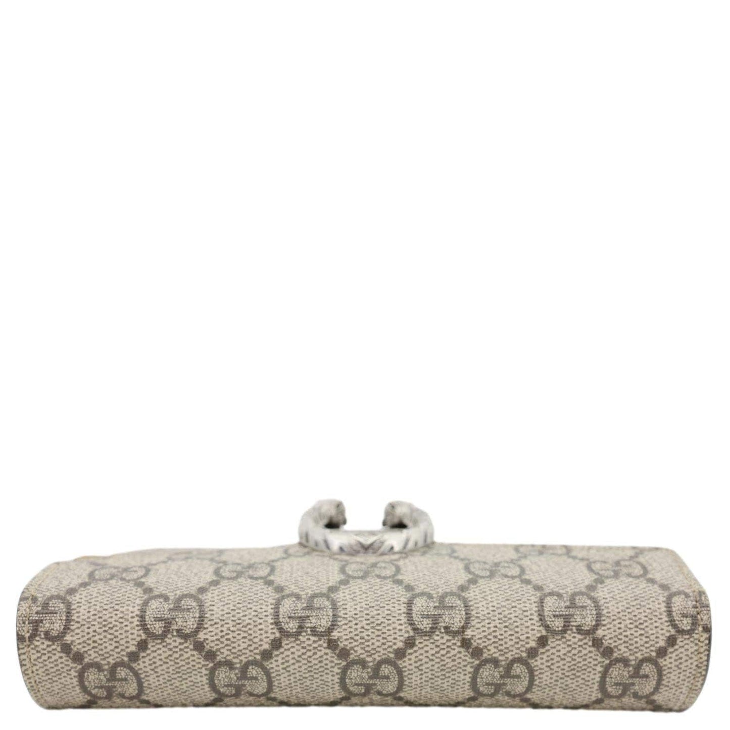 GUCCI Dionysus Super Mini GG Supreme Canvas Crossbody Bag Taupe 476432