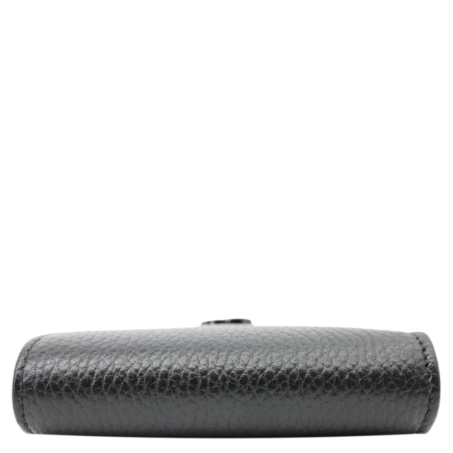 GUCCI GG Petit Marmont Leather Card Case Bi-fold Wallet Black 456126