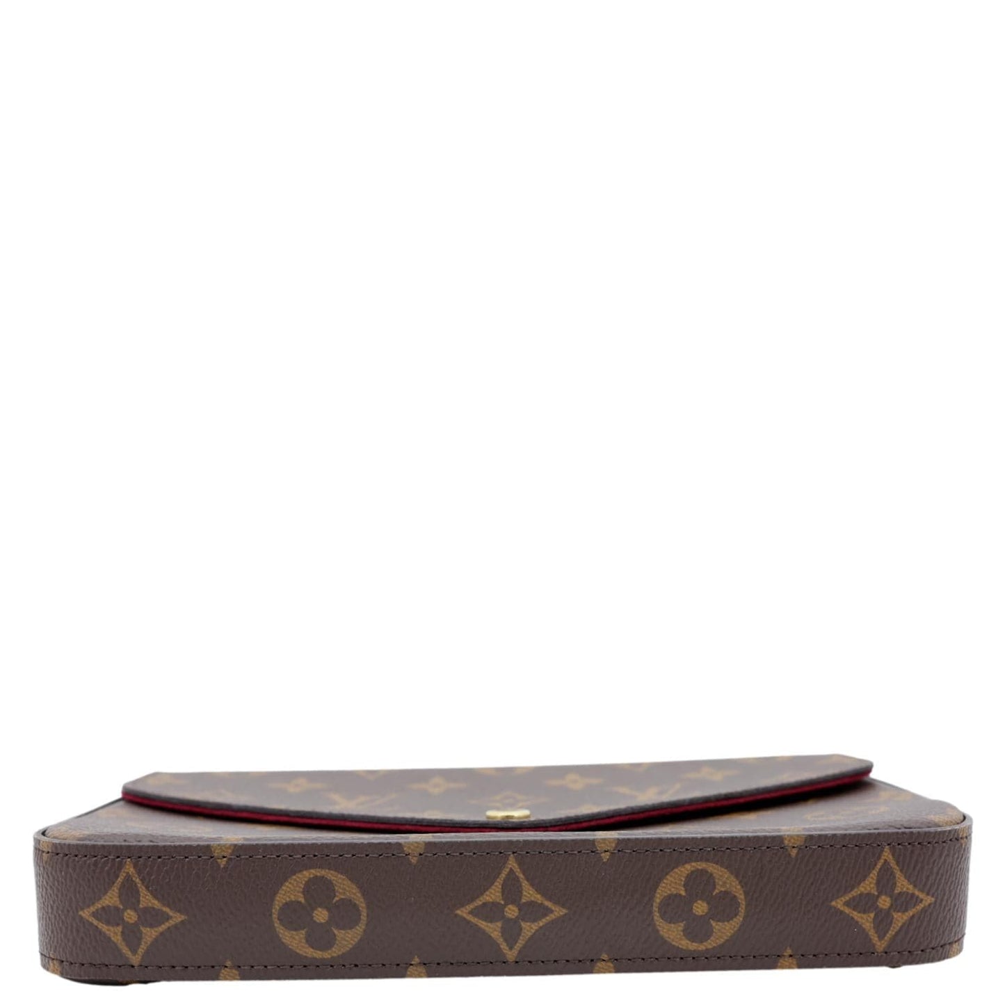 LOUIS VUITTON Felicie Pochette Monogram Canvas Crossbody Bag Brown