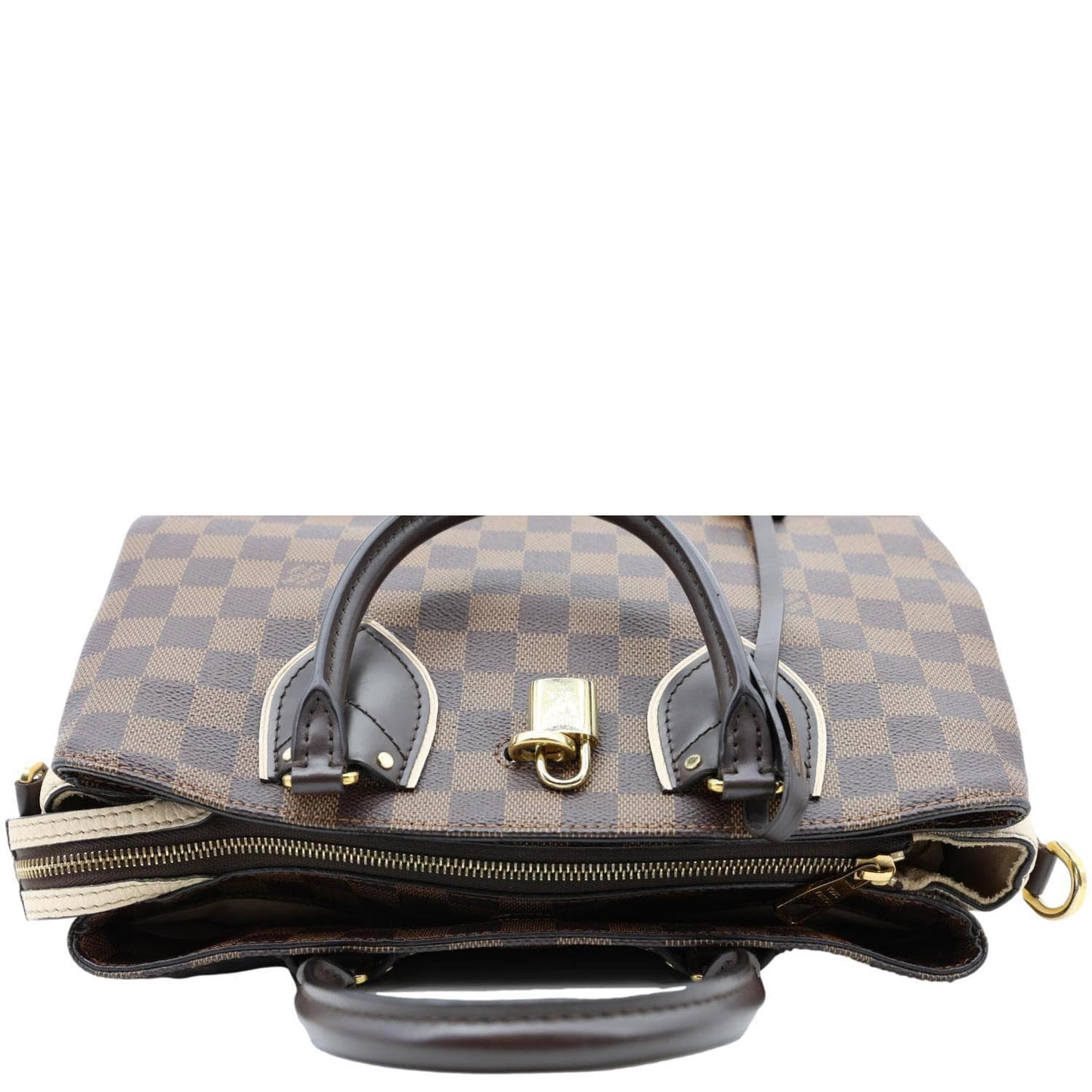 LOUIS VUITTON Normandy Damier Ebene Satchel Shoulder Bag Brown