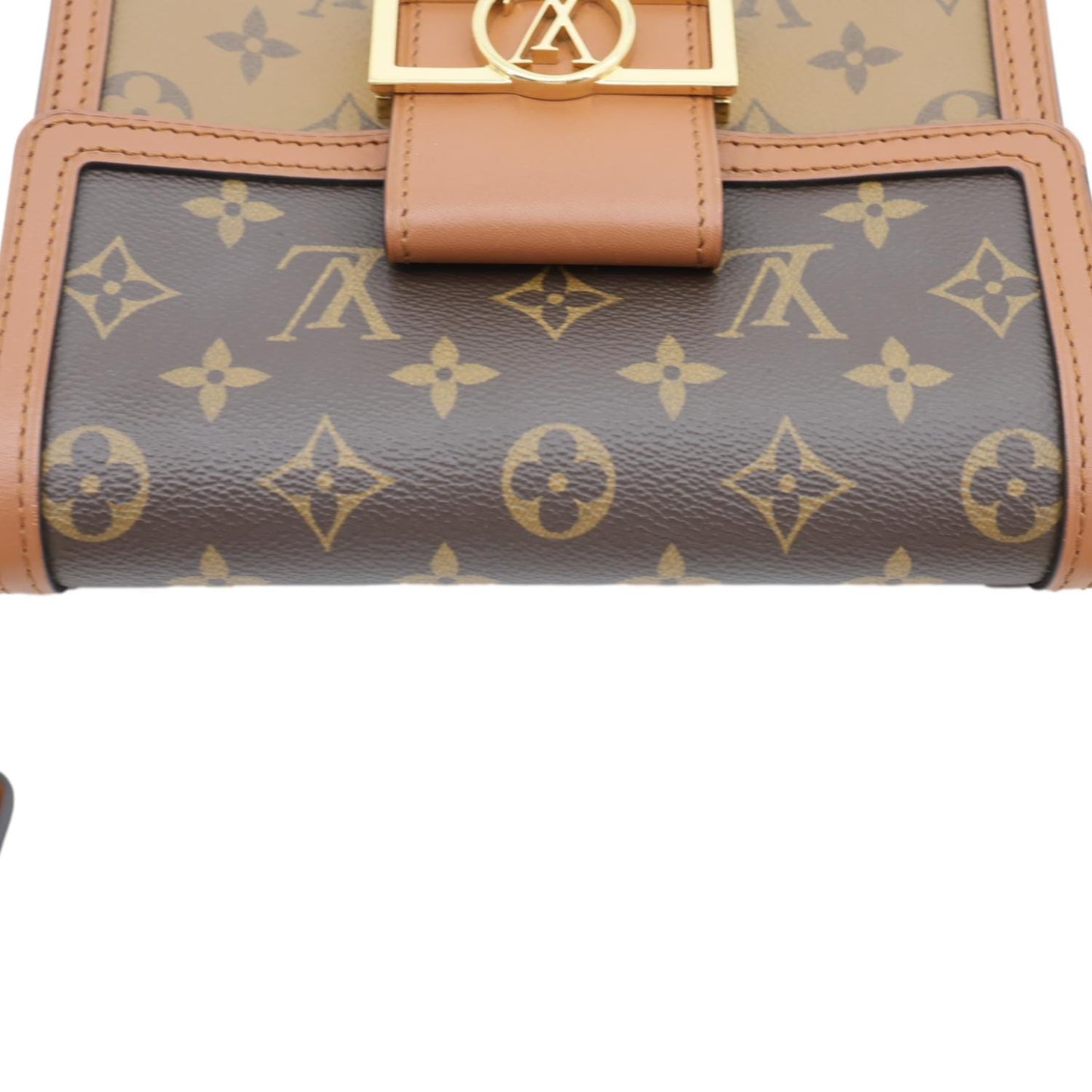 LOUIS VUITTON Dauphine Mini Monogram Reverse Canvas Shoulder Bag Brown