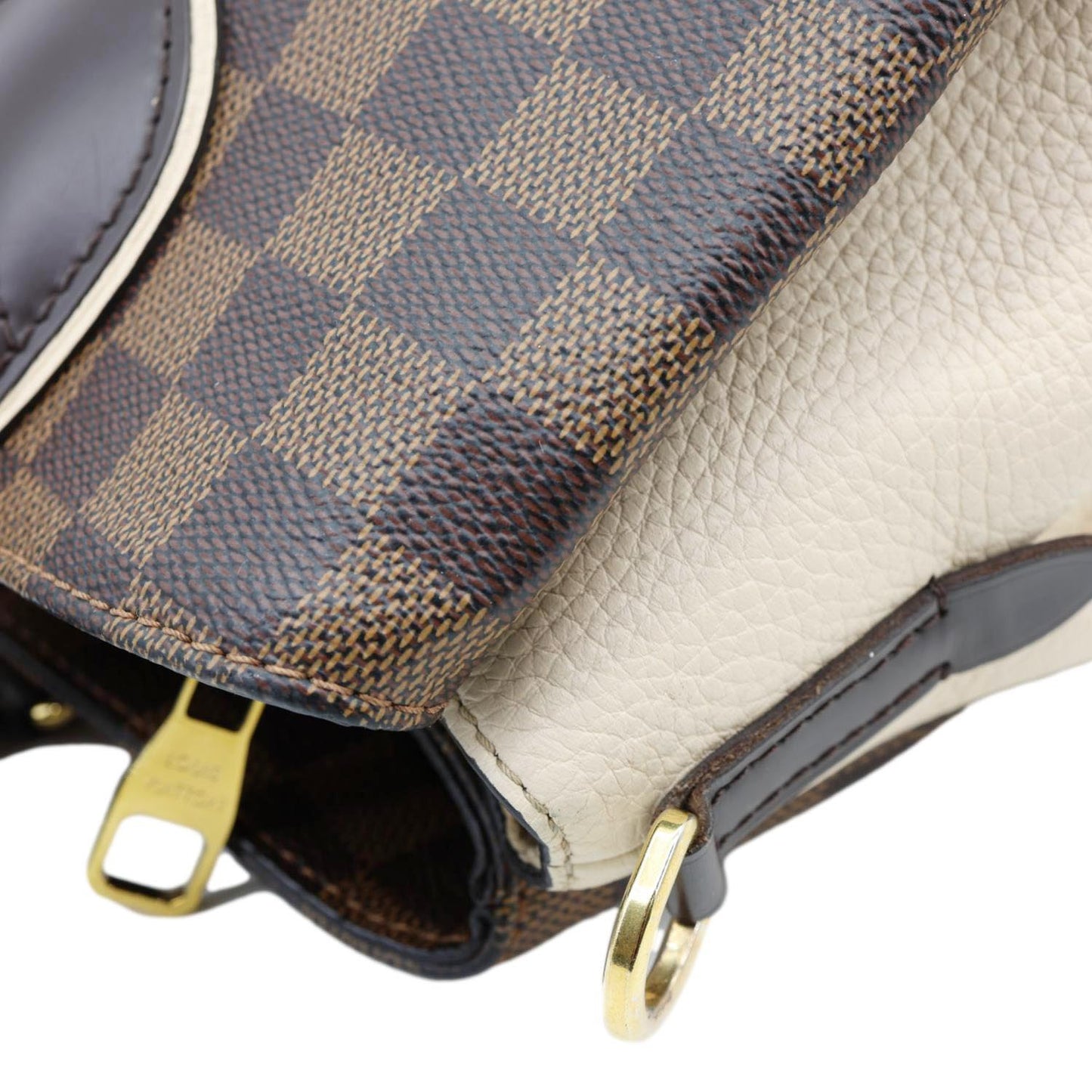 LOUIS VUITTON Normandy Damier Ebene Satchel Shoulder Bag Brown