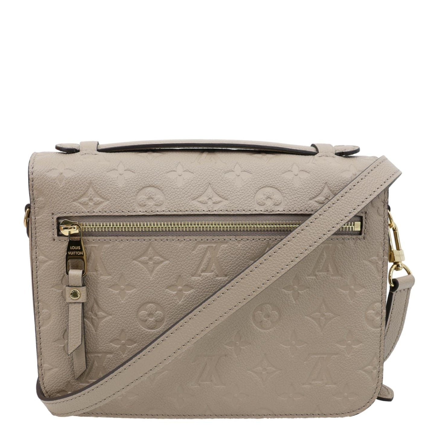 LOUIS VUITTON Metis Pochette Empreinte Leather Crossbody Bag Beige