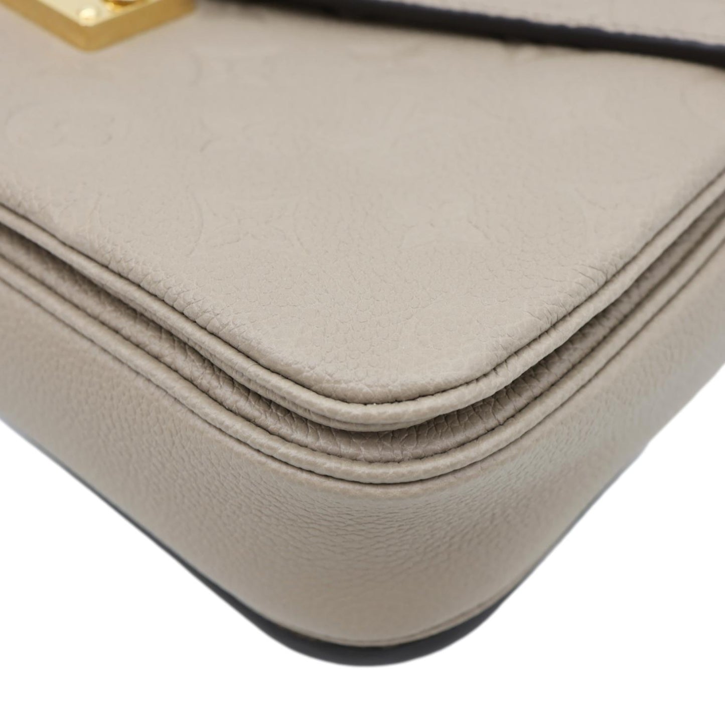 LOUIS VUITTON Metis Pochette Empreinte Leather Crossbody Bag Beige