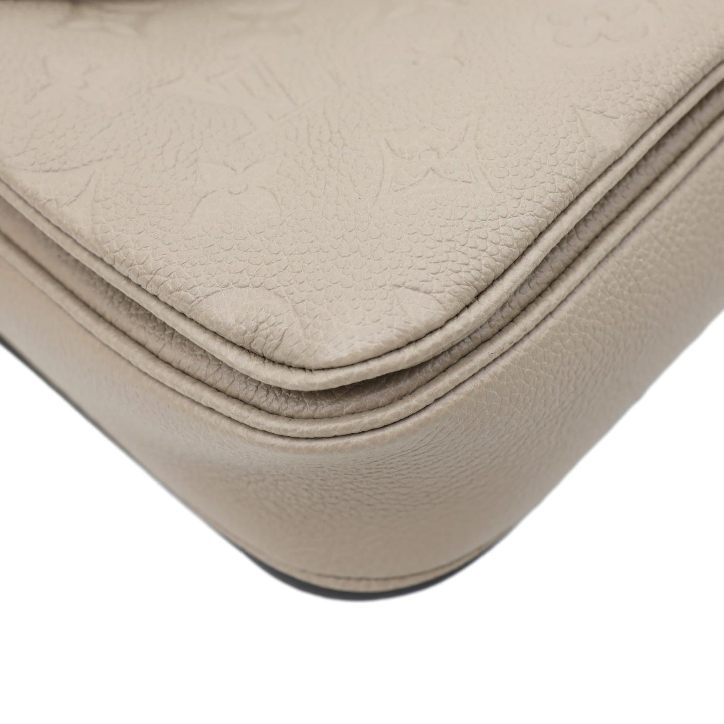 LOUIS VUITTON Metis Pochette Empreinte Leather Crossbody Bag Beige