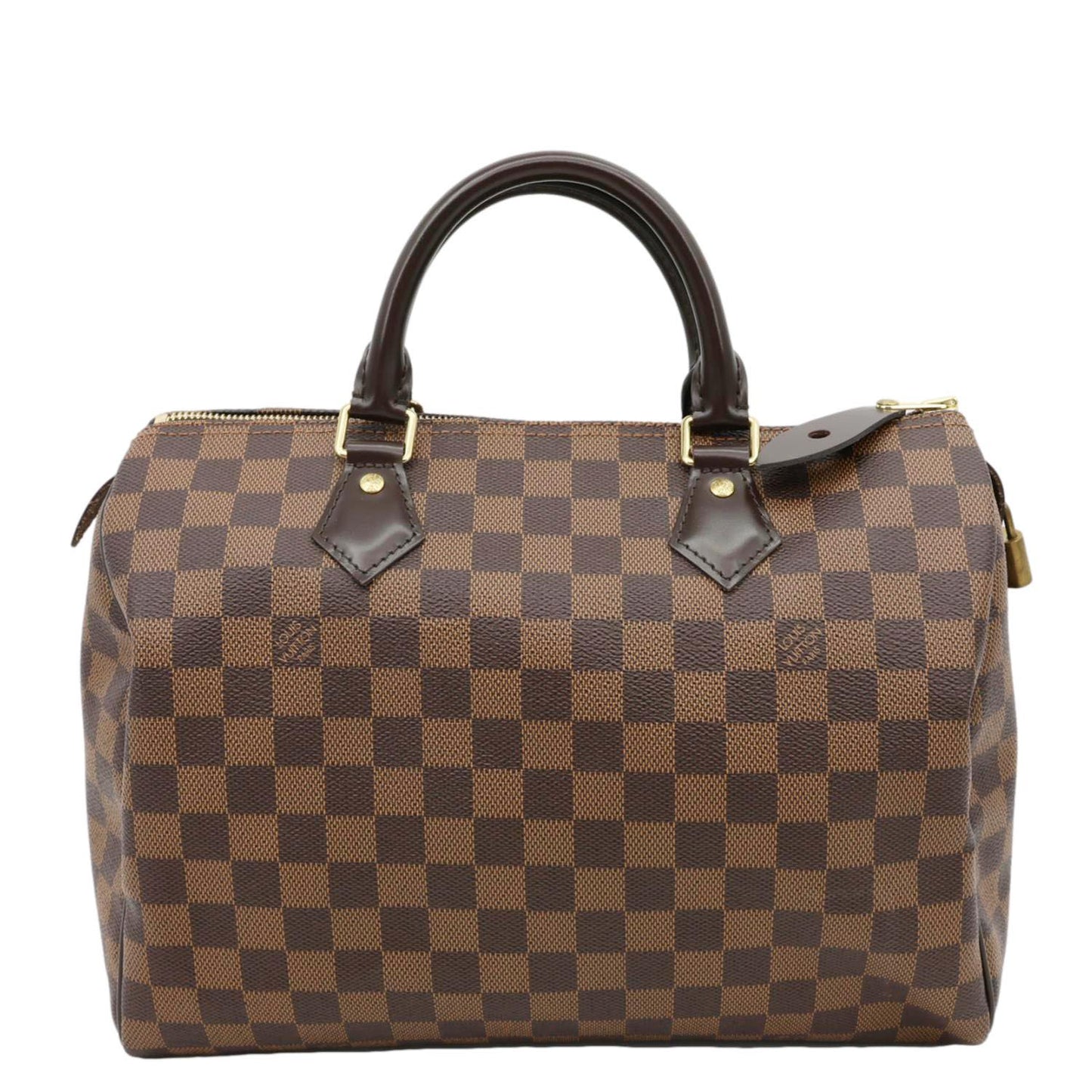 LOUIS VUITTON Speedy 30 Damier Ebene Satchel Bag Brown