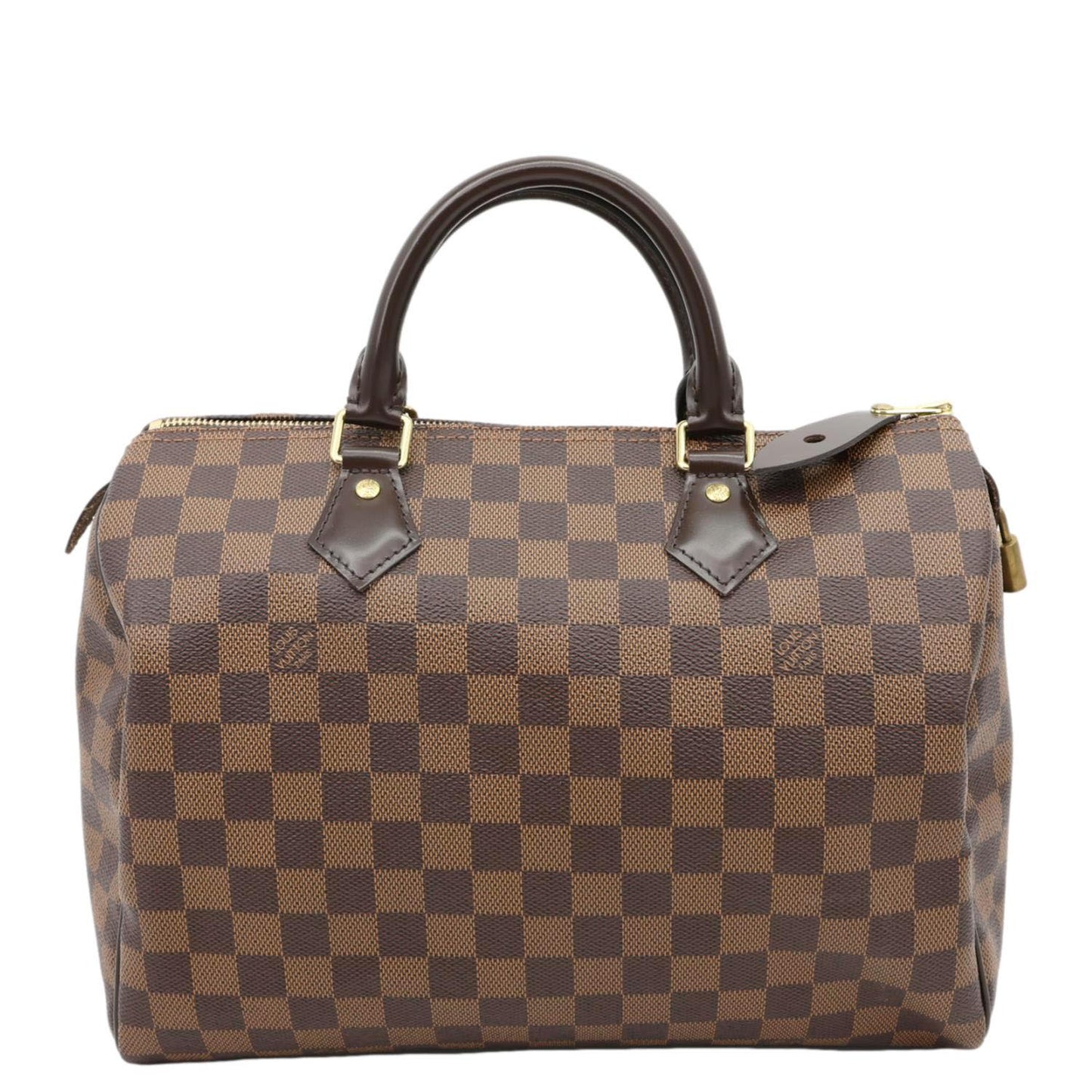 LOUIS VUITTON Speedy 30 Damier Ebene Satchel Bag Brown