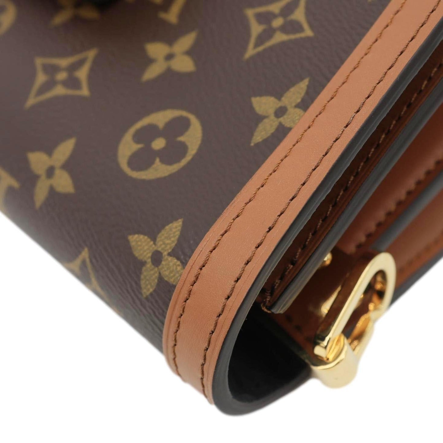LOUIS VUITTON Dauphine MM Monogram Reverse Canvas Shoulder Bag Brown