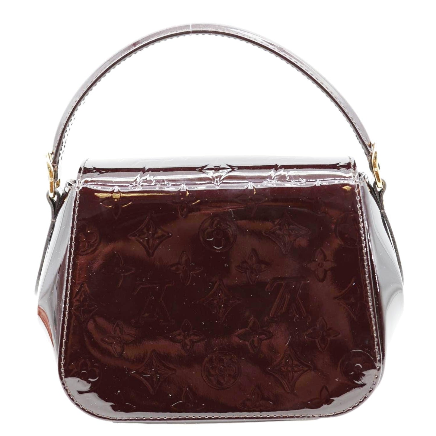 LOUIS VUITTON Pasadena Monogram Vernis Leather Shoulder Bag Amarante