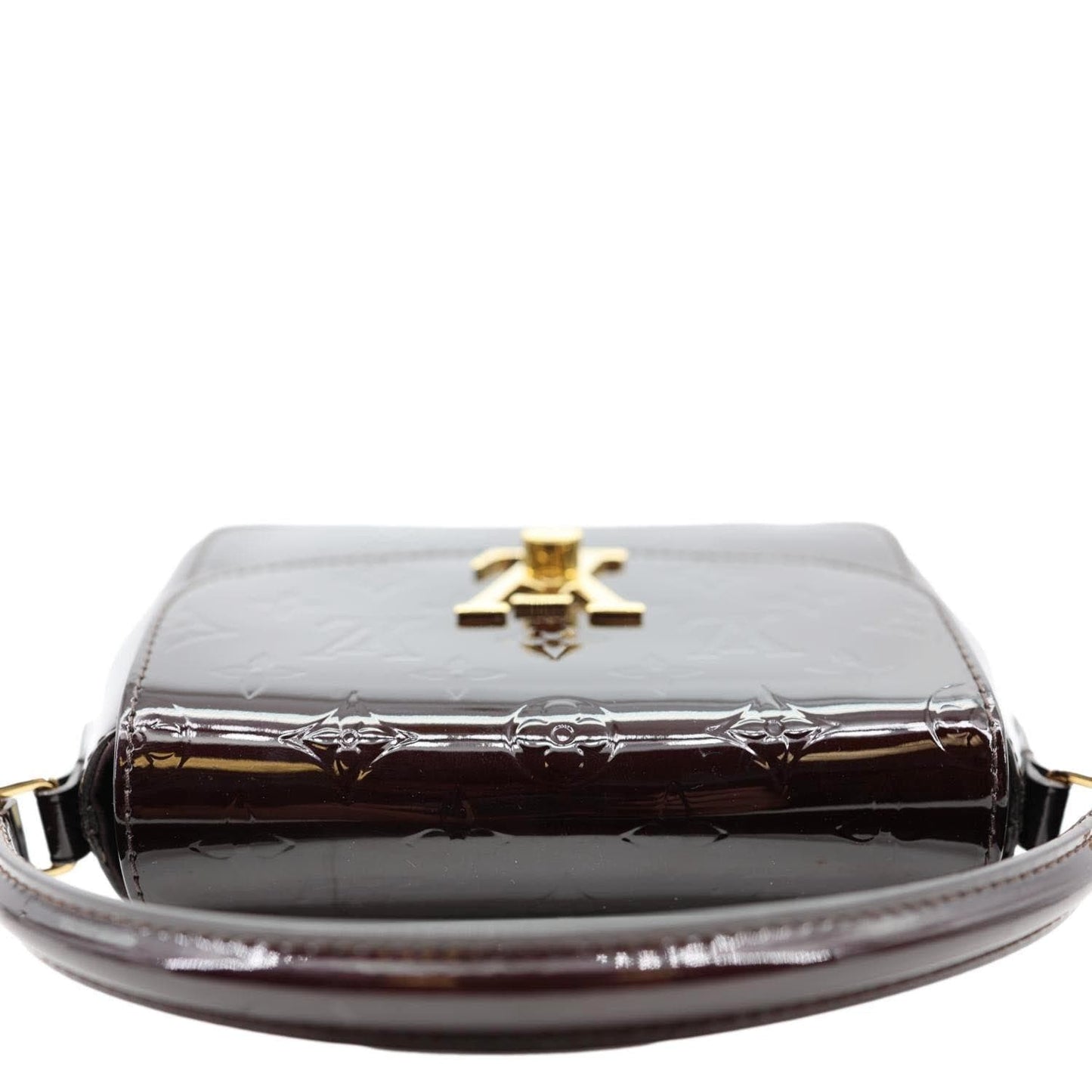 LOUIS VUITTON Pasadena Monogram Vernis Leather Shoulder Bag Amarante