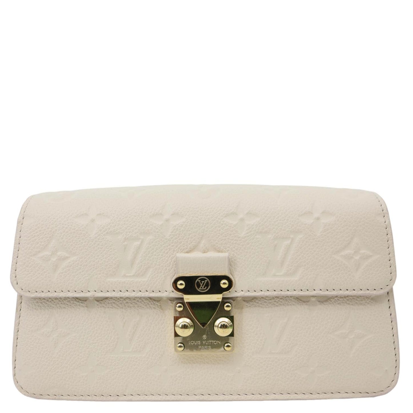 LOUIS VUITTON Metis Monogram Empreinte Leather Wallet On Chain Cream
