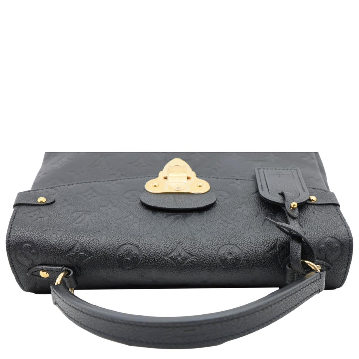 LOUIS VUITTON Georges MM Empreinte Monogram Leather Shoulder Bag Black