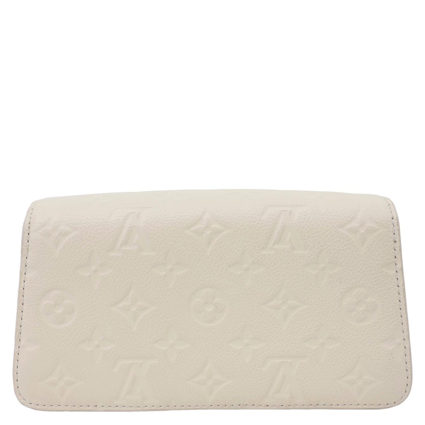 LOUIS VUITTON Metis Monogram Empreinte Leather Wallet On Chain Cream