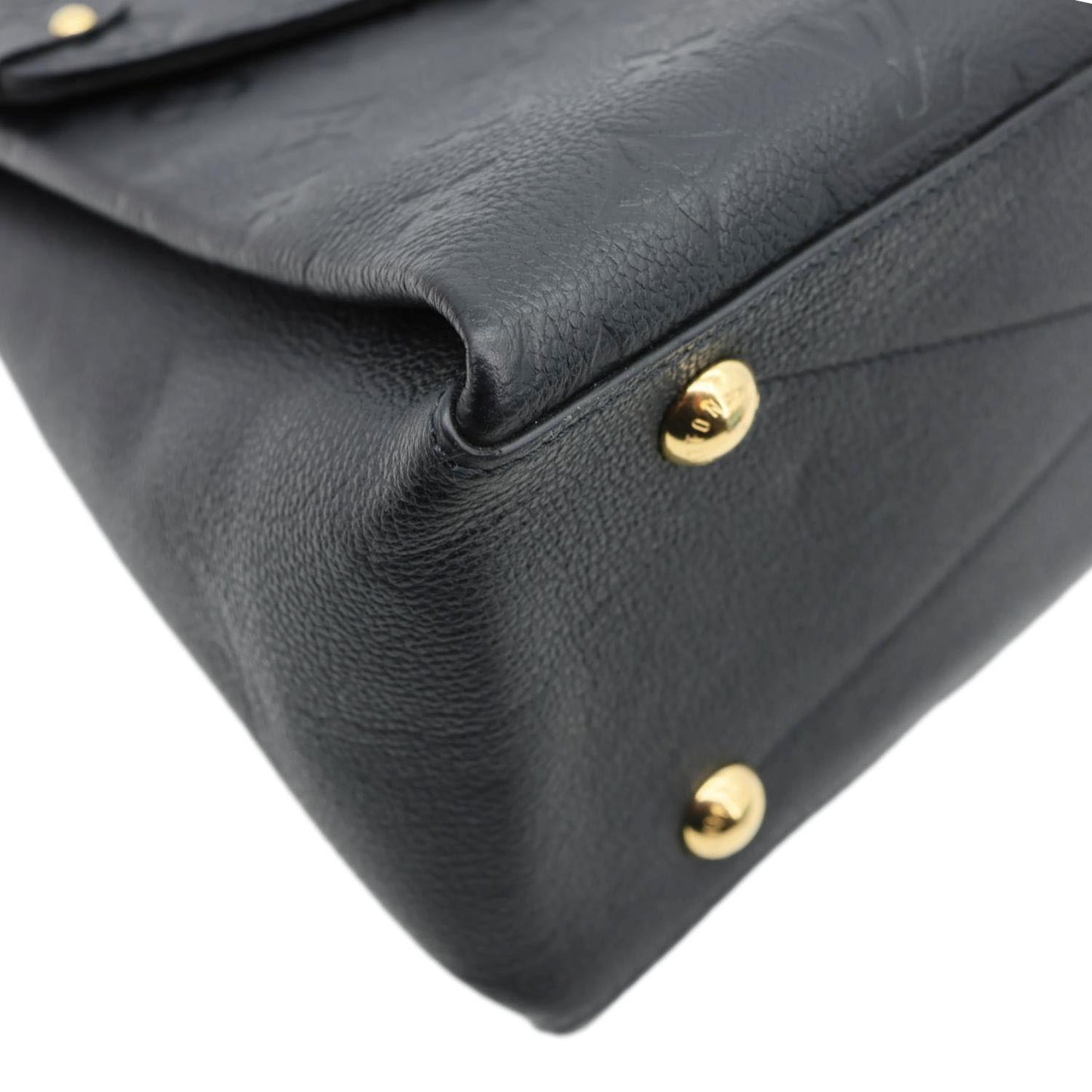LOUIS VUITTON Georges MM Empreinte Monogram Leather Shoulder Bag Black