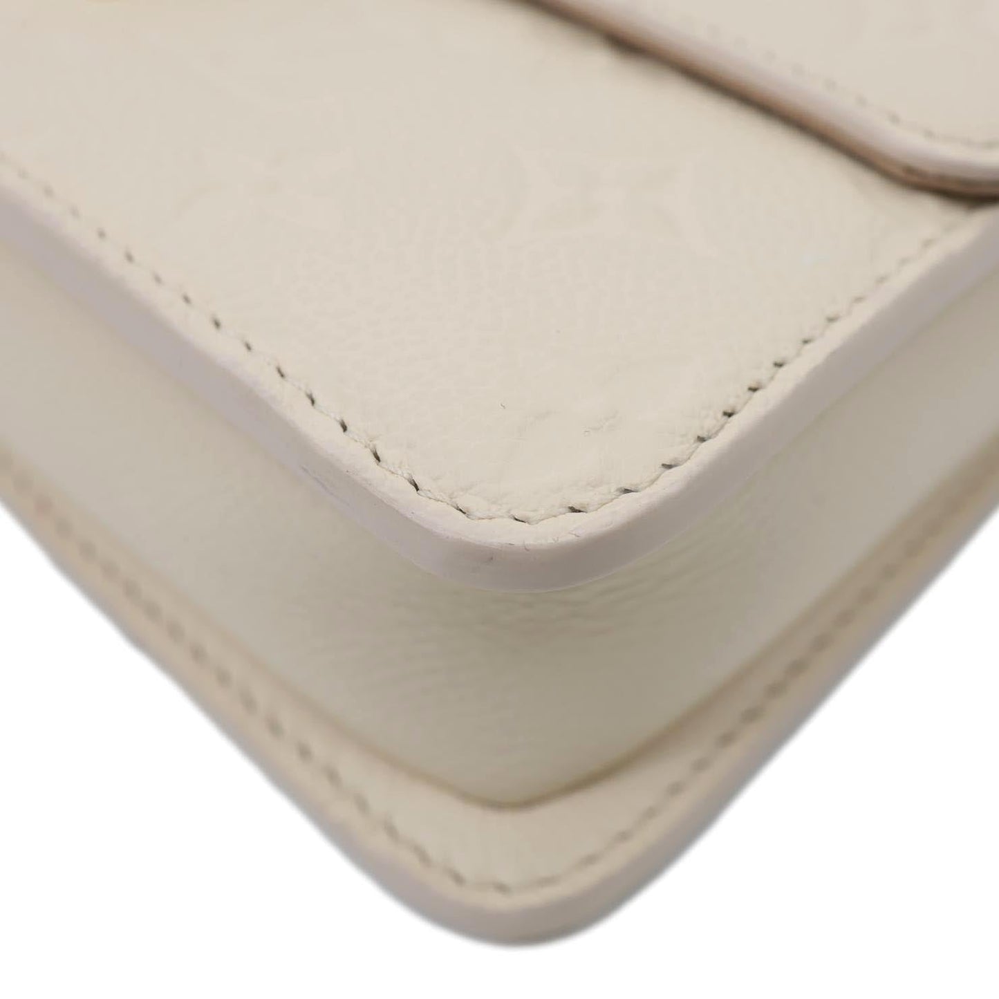 LOUIS VUITTON Metis Monogram Empreinte Leather Wallet On Chain Cream