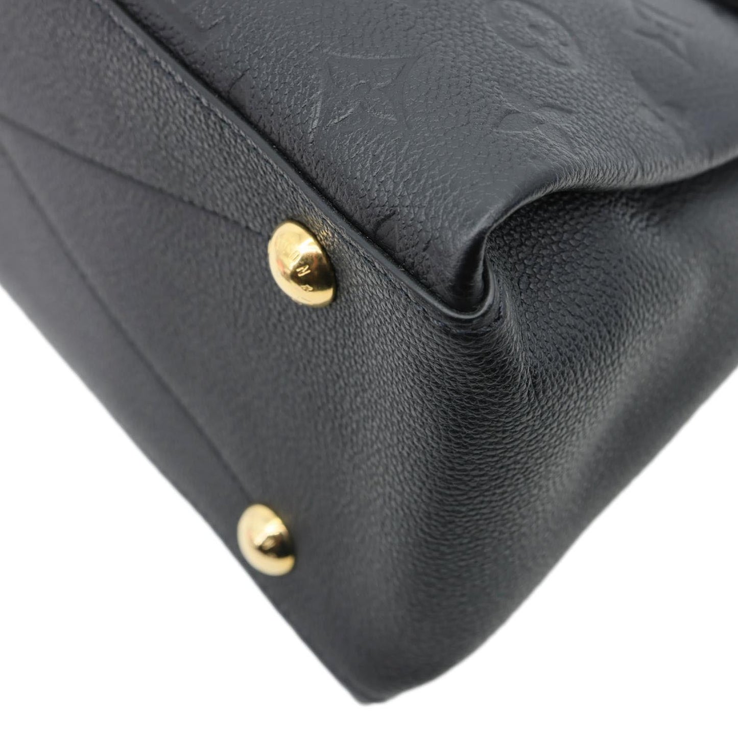 LOUIS VUITTON Georges MM Empreinte Monogram Leather Shoulder Bag Black