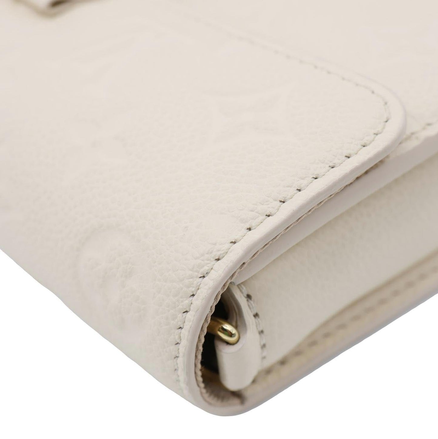 LOUIS VUITTON Metis Monogram Empreinte Leather Wallet On Chain Cream