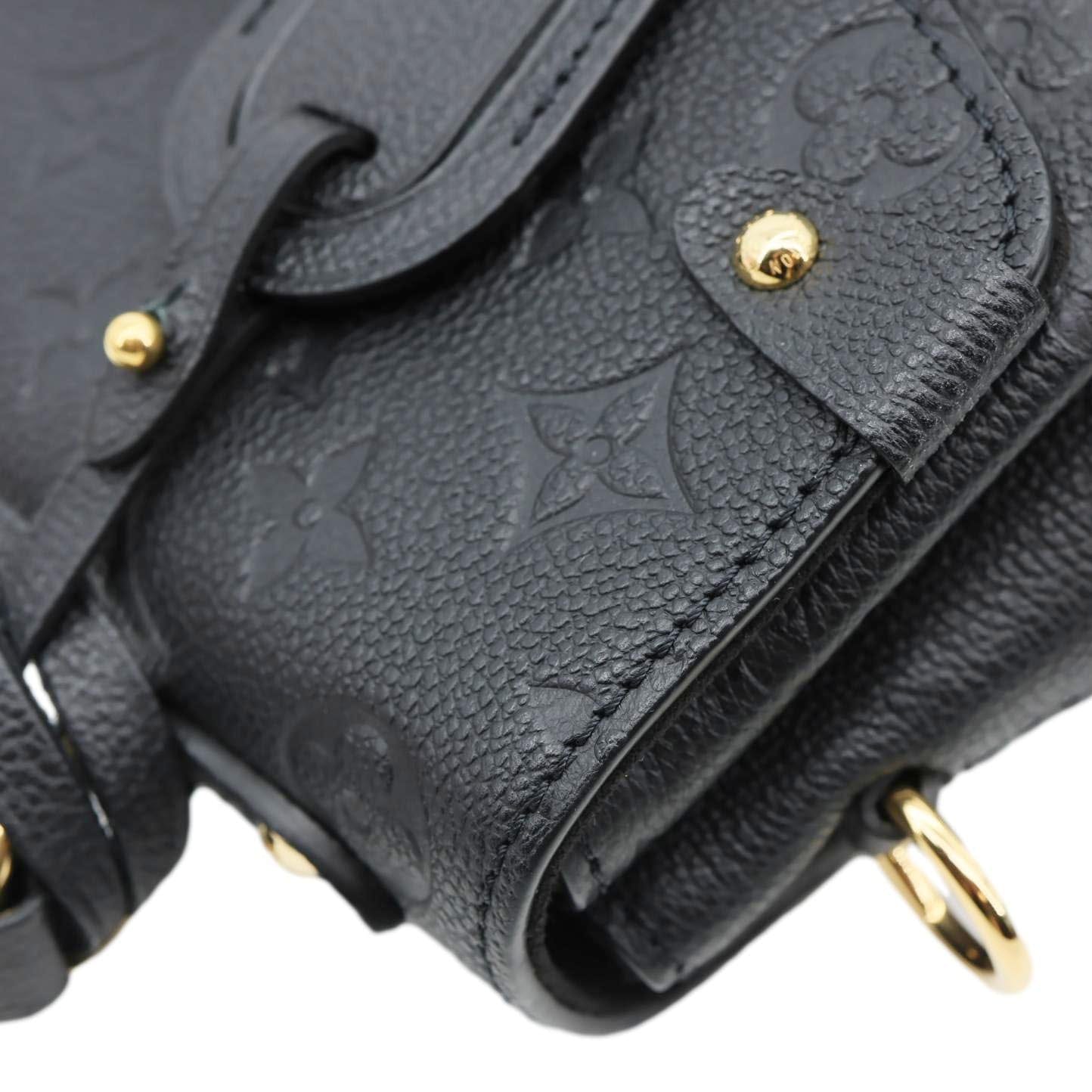 LOUIS VUITTON Georges MM Empreinte Monogram Leather Shoulder Bag Black