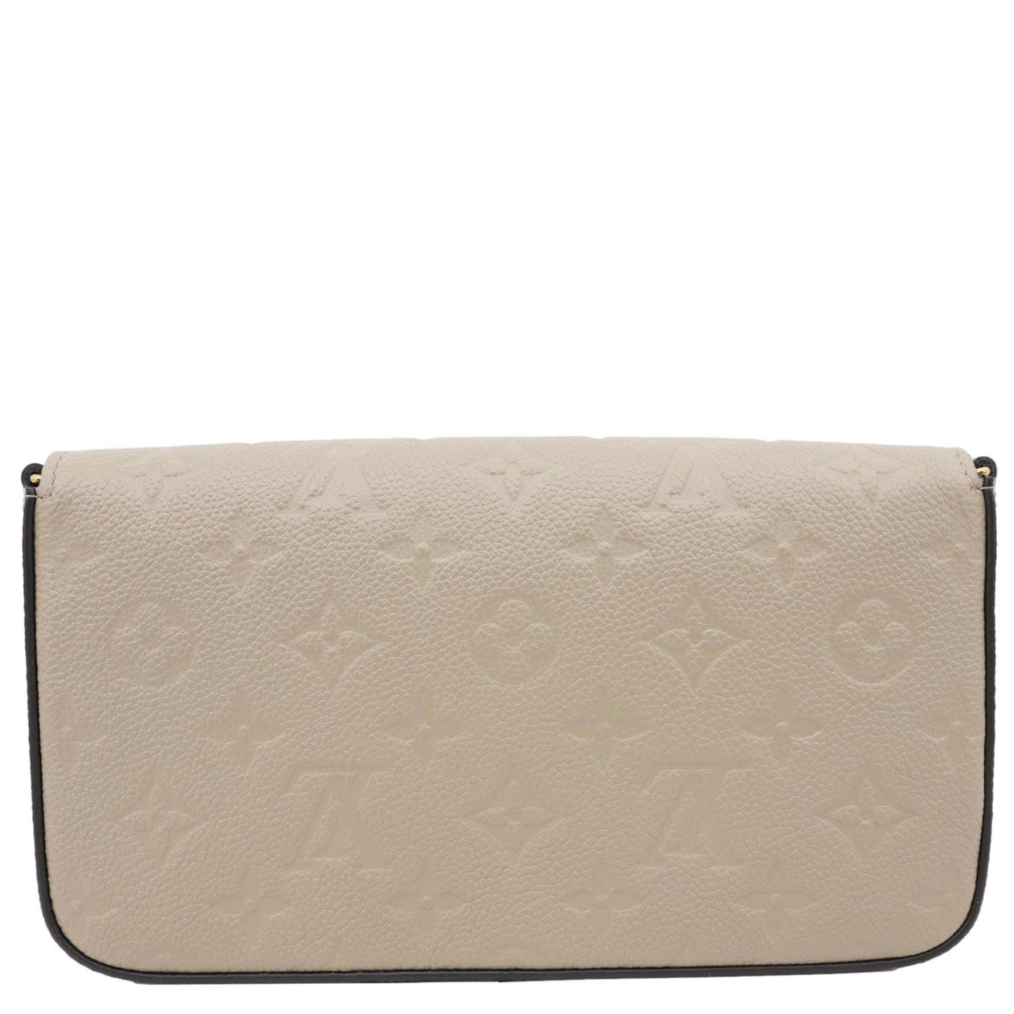 LOUIS VUITTON Felicie Pochette Monogram Empreinte Leather Crossbody Bag Beige